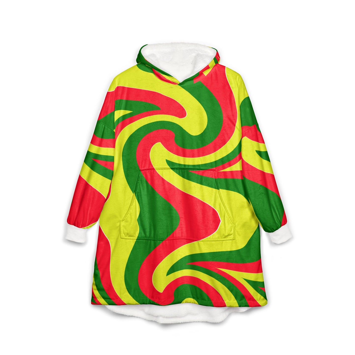 Vibrant Unisex Hooded Blanket - Cozy Tie-Dye Design for Relaxation & Fun, Fun Tie-Dyed Hooded Blanket for Mom, 70's Print Hoodie