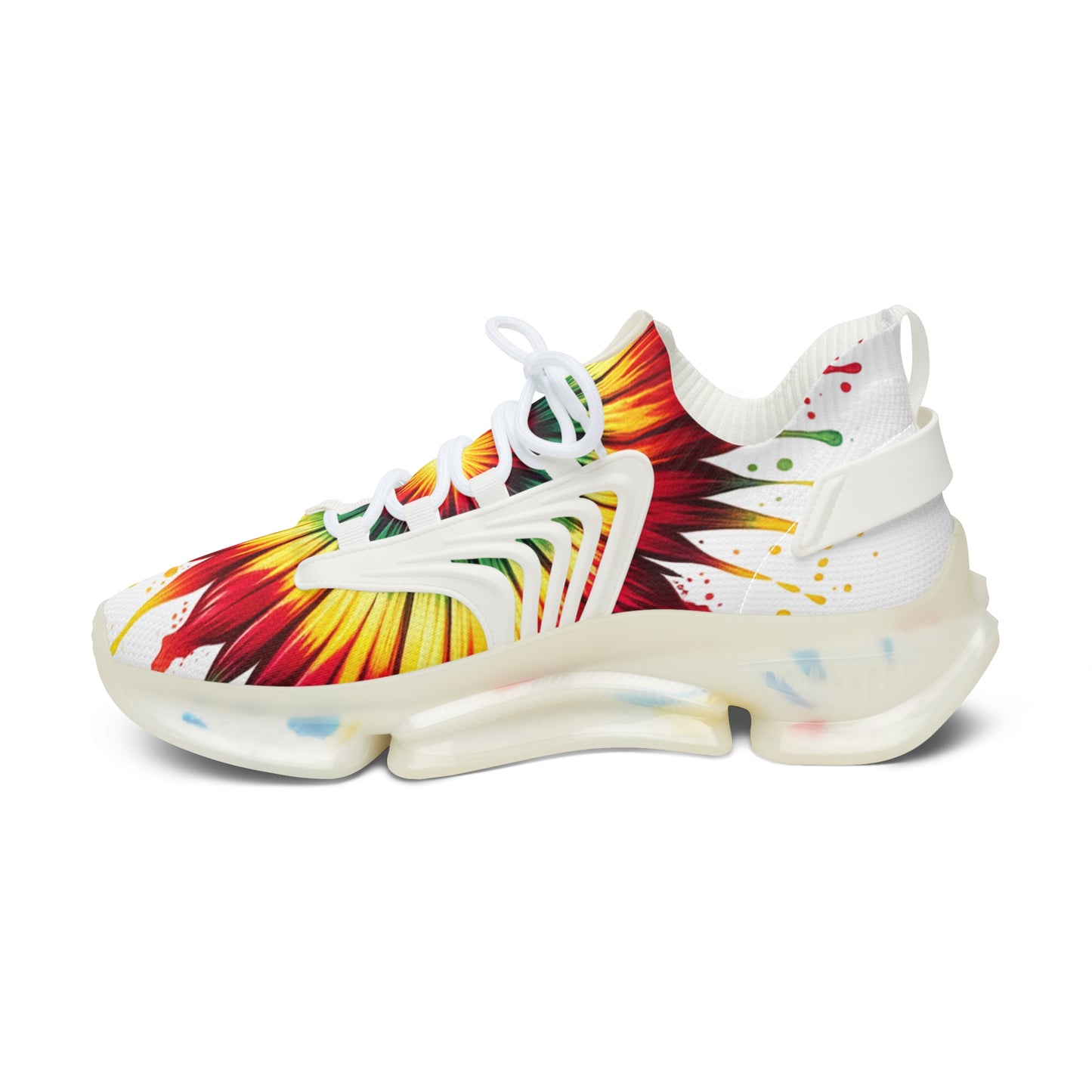 Vibrant Women's Mesh Sneakers, Stylish Athletic Shoes, Trendy Fitness Footwear, Colorful Sports Sneakers, Unique Daily Wear Footwear