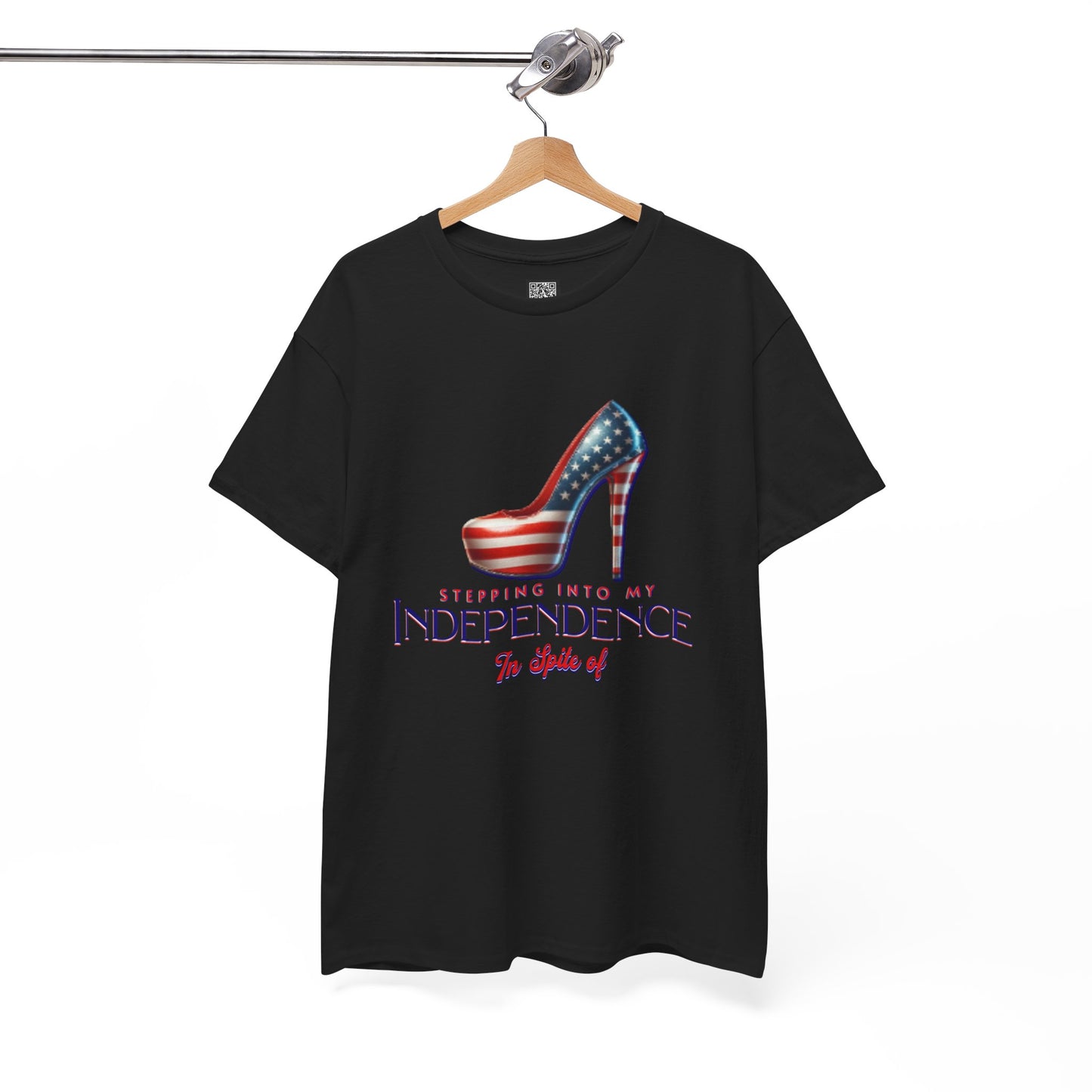Independence Celebration Tee, Cute Women Heavy Cotton T-Shirt, Patriotic 4th of July Shirt, Cute Flag Gift for Her, Summer Style