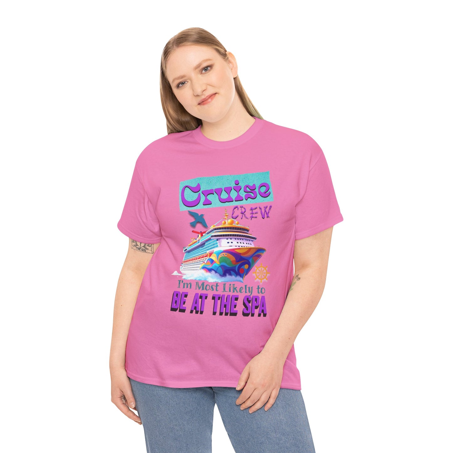 Cruise Crew Unisex Tee - Spa Day Vibes, Cruise Vacation T-Shirt, Funny Group Travel Apparel, Cruise Wear, Summer Fun Shirt