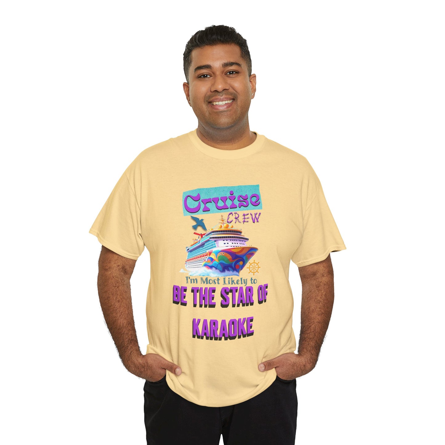 Cruising Karaoke Unisex Tee - Fun Cruise Travel Shirt, Cruise Vacation Outfit, Cruise Summer Party Gear, Gift for Cruise Lovers, Funny Shirt