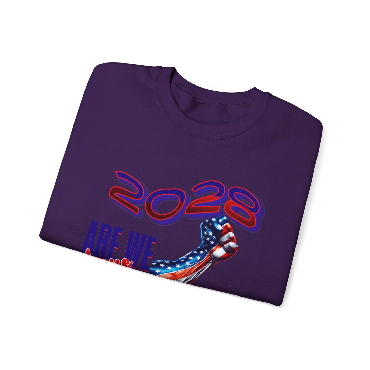 Are We There Yet 2028? - Patriotic Determination Design, American Flag Art, Political Statement Graphic Shirt, Activism and Patriotism Tees