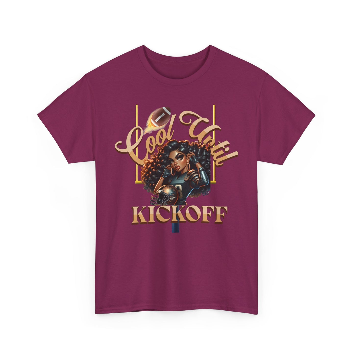 Cool Vibes Kickoff T-Shirt, Game Day Tee, Chic Football Apparel, Football Girl Shirt, Woman Glam Football Shirt, Cute Football Tees, Football Shirts