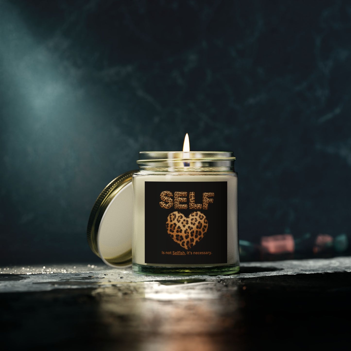 Self-Love Is Not Selfish, It's Necessary Scented Candles, Coconut Apricot Wax (4oz, 9oz)