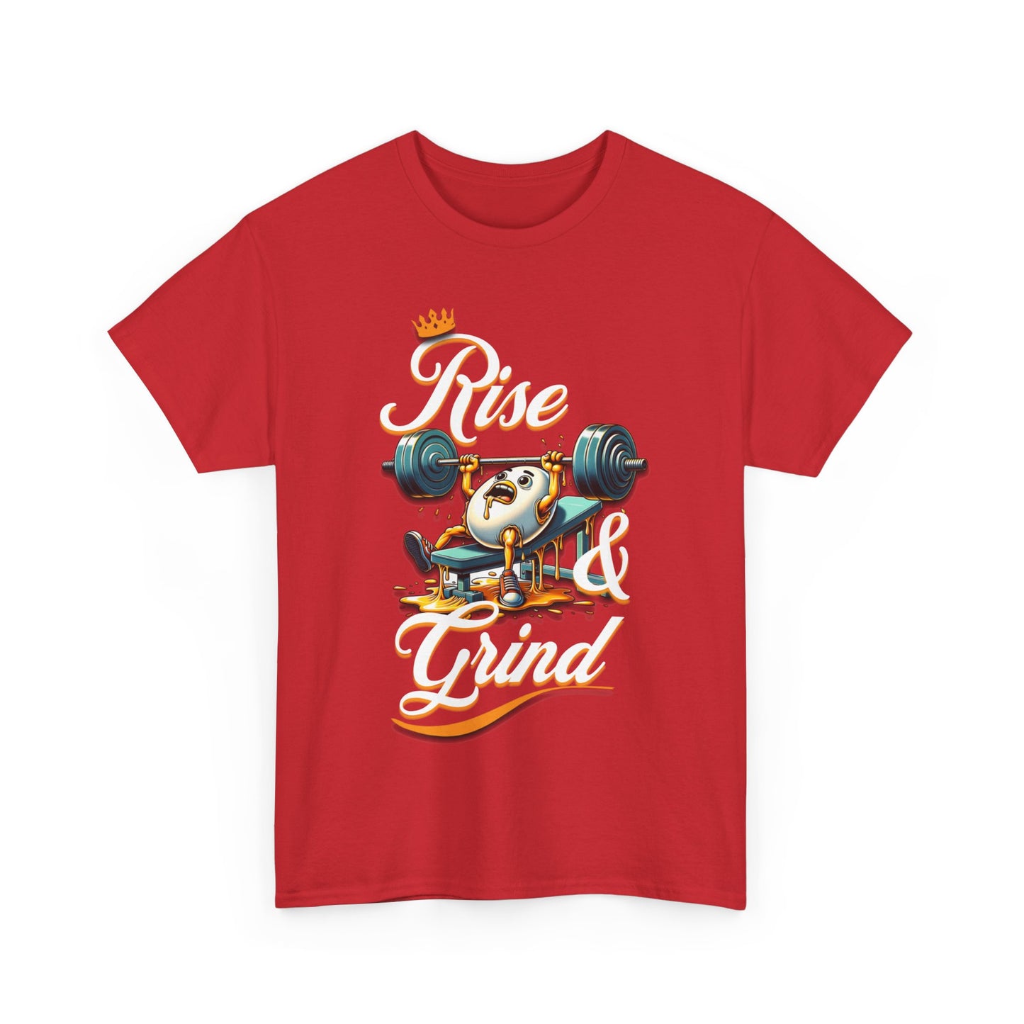 Egg-cellent Grind T-Shirts, Rise & Grind Gym Motivational Unisex Tee, Humorous T-Shirt for Fitness Enthusiasts, Motivational Cute Fitness T-Shirt