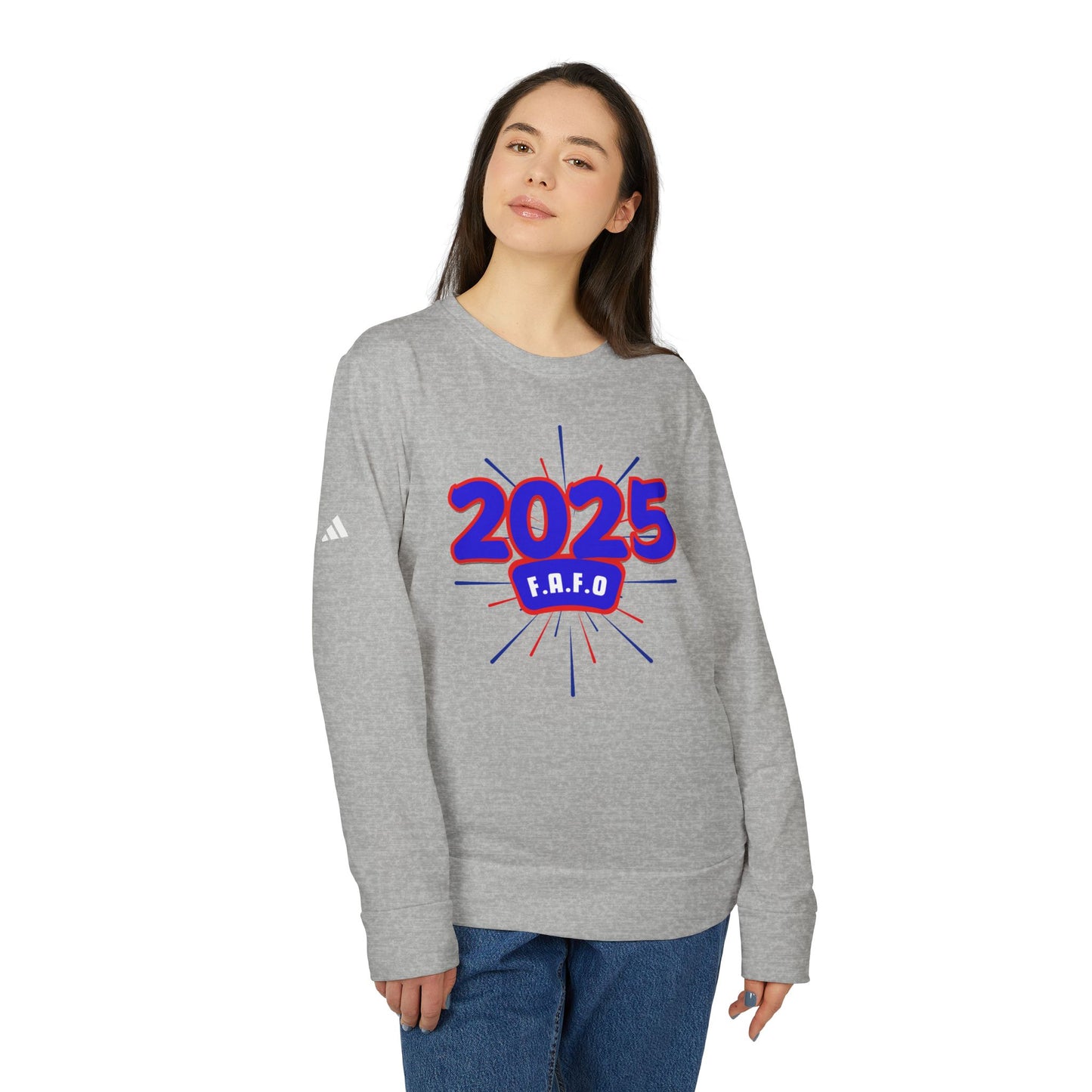 Adidas Unisex Fleece "F.A.F.O." Crewneck Sweatshirt, Anti-Trump Regime Shirt, Fight Oligarchy Shirts, F around... You Know the Rest Shirt