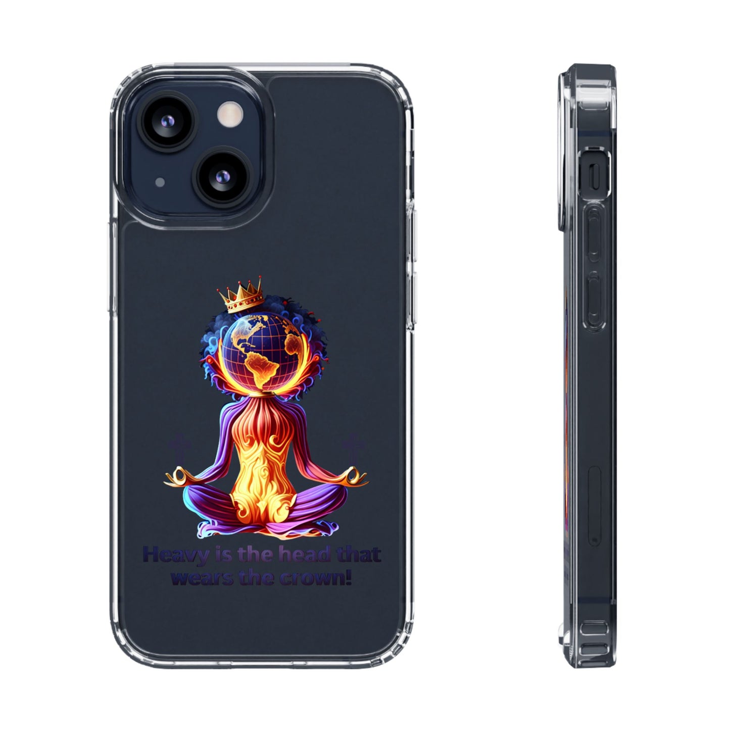 "Heavy is the Head" Clear Cellphone Case Cases, Inspirational Cellphone Case for iPhone and Samsung Phones, Custom Cellphone Case