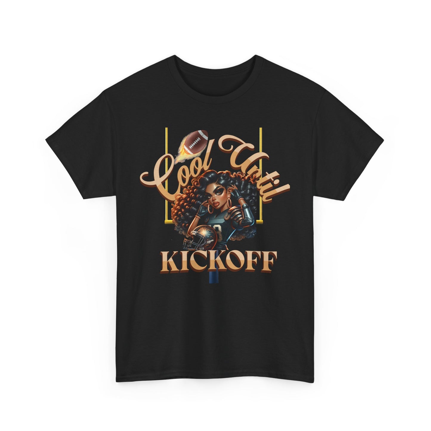 Cool Vibes Kickoff T-Shirt, Game Day Tee, Chic Football Apparel, Football Girl Shirt, Woman Glam Football Shirt, Cute Football Tees, Football Shirts