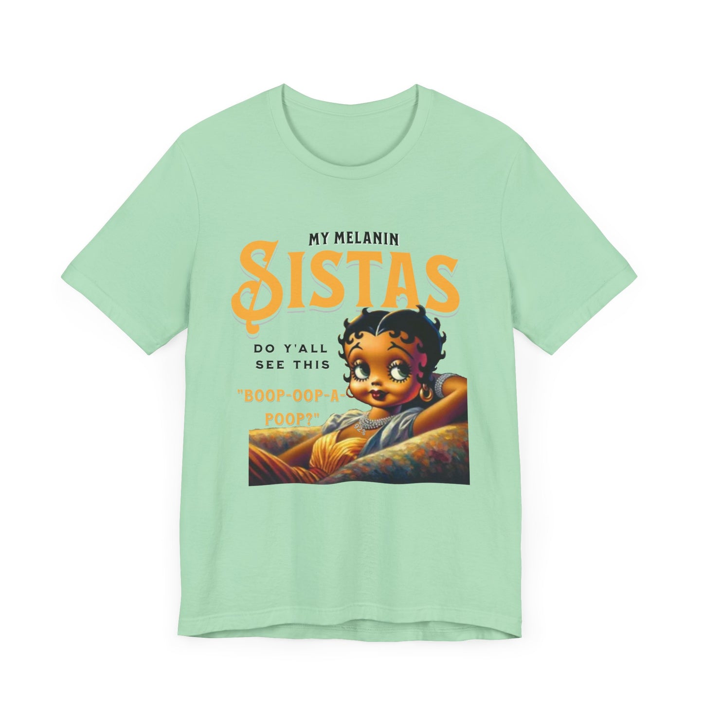 Melanin Betty Boop, 92% Black Woman Shirt, Black Girl Magic Tees, Black Culture T-Shirts, Humorous Betty Boop Shirts, Betty Boop T-Shirts
