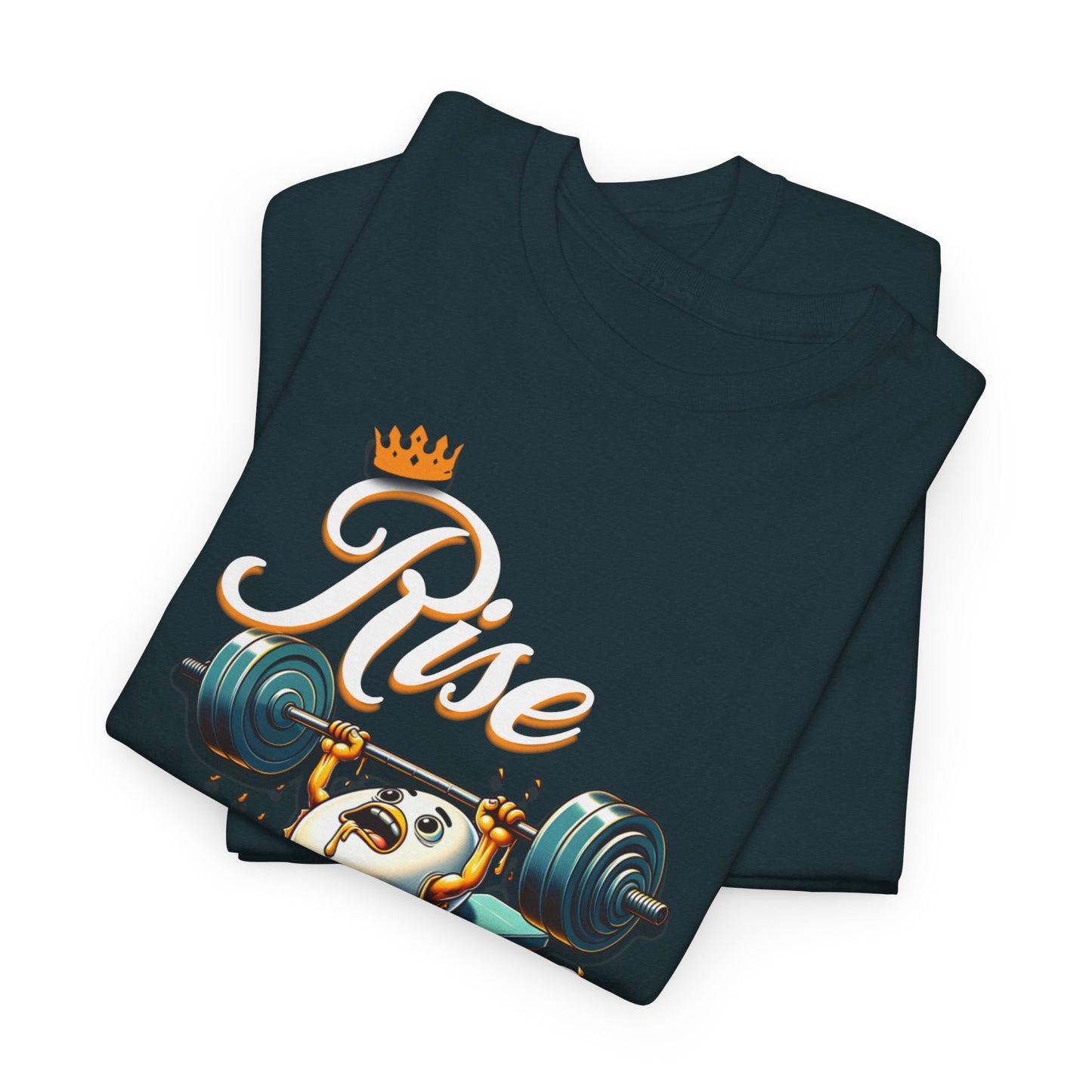 Egg-cellent Grind T-Shirts, Rise & Grind Gym Motivational Unisex Tee, Humorous T-Shirt for Fitness Enthusiasts, Motivational Cute Fitness T-Shirt