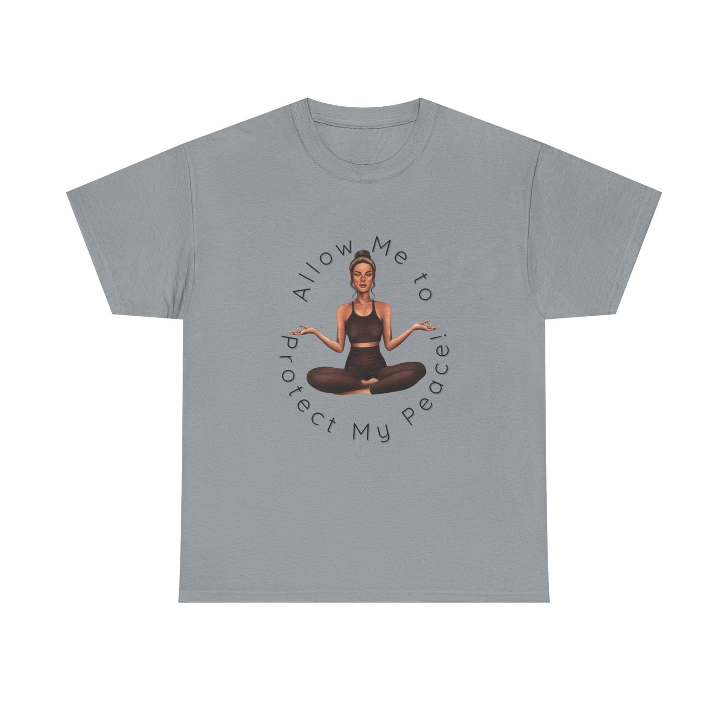 Protect My Peace Yoga Art, Serenity Yoga T-Shirt, Yoga Instructor Shirt, T-Shirt Gift for Yoga Instructor, Gift for Yoga Enthusiast, Fitness Instructor Gift