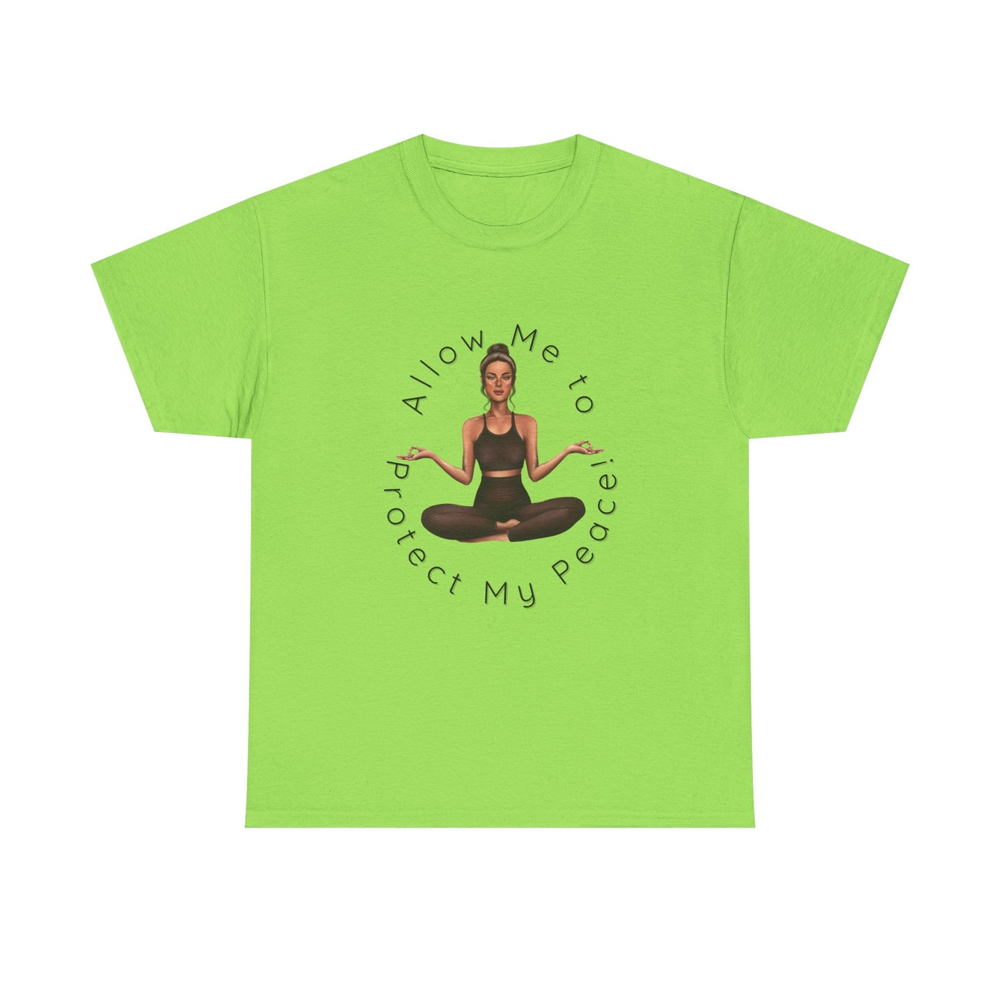 Protect My Peace Yoga Art, Serenity Yoga T-Shirt, Yoga Instructor Shirt, T-Shirt Gift for Yoga Instructor, Gift for Yoga Enthusiast, Fitness Instructor Gift