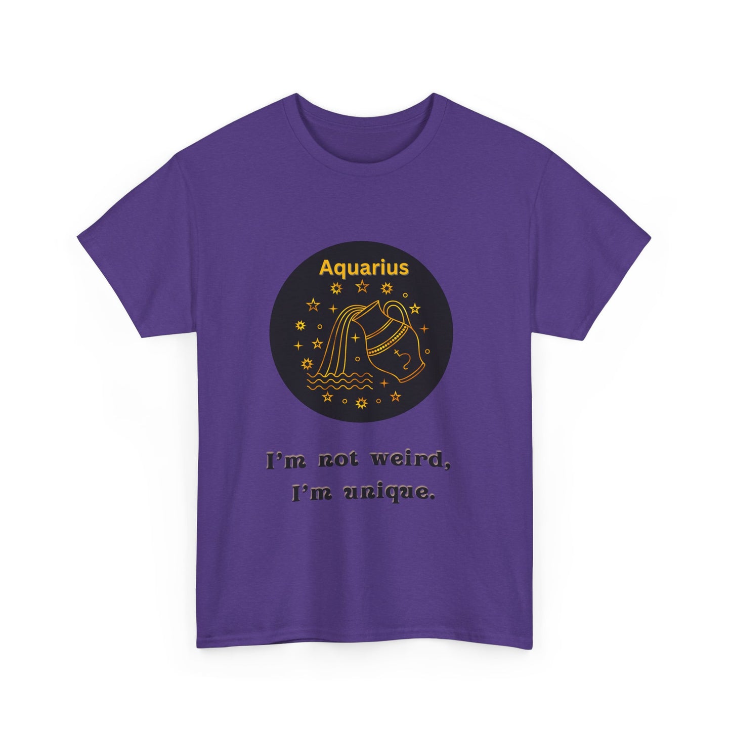 Aquarius T-Shirt, Aquarius Horoscope Gifts, Birth Month Gifts, Zodiac Sign T-Shirt Gifts, Astrology T-Shirt, Unisex Heavy Cotton Tee