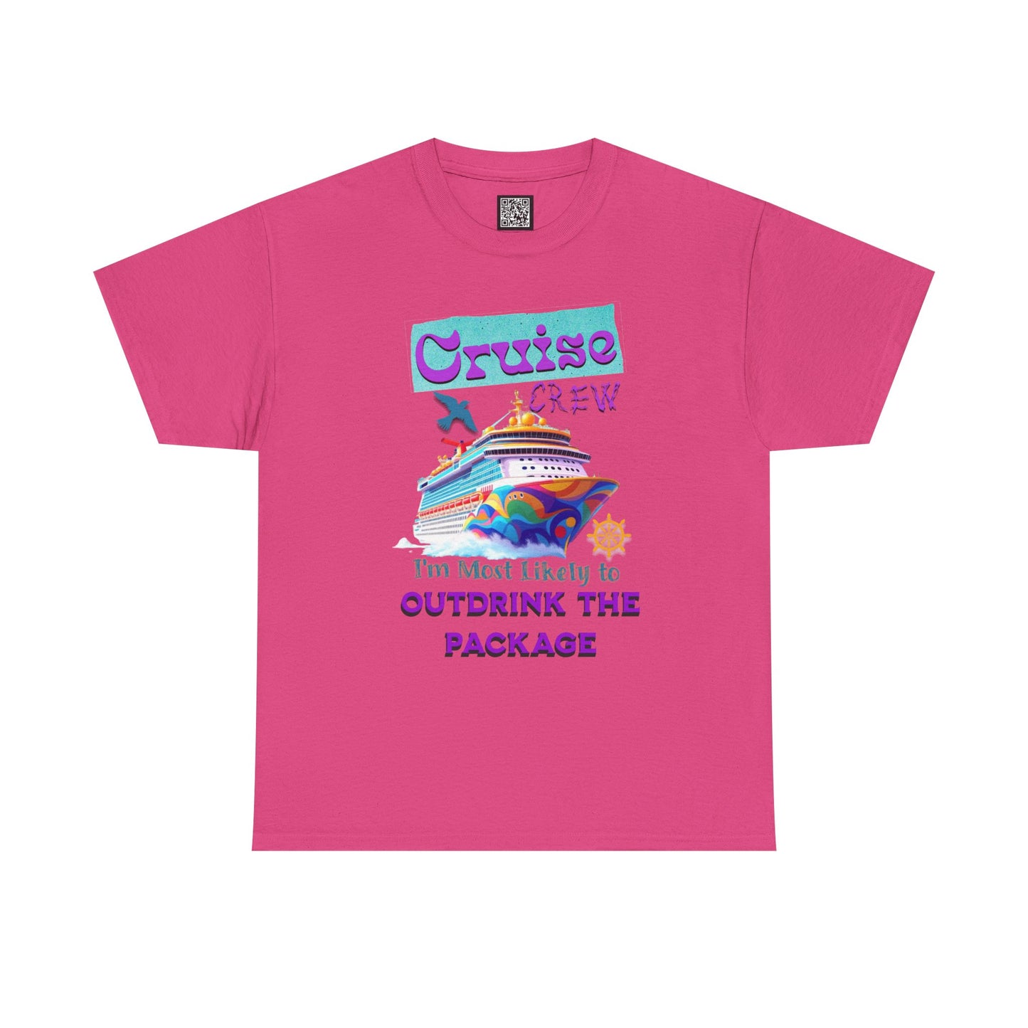 Cruise Crew Outdrink Package Tee | Fun Vacation T-Shirt | Perfect for Summer, Group Trips, Gifts, Drink Package T-Shirt for Cruise