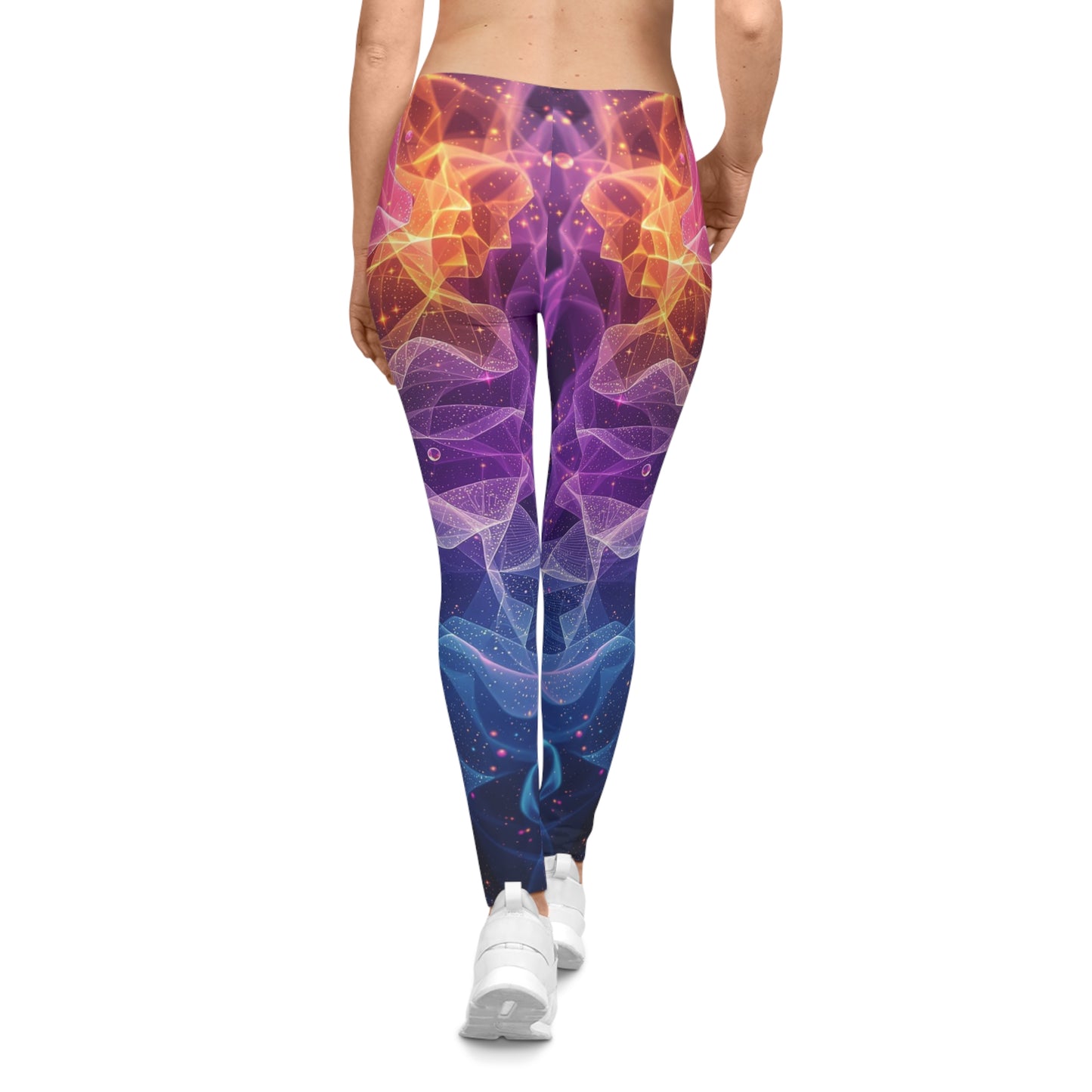 Cosmic Dreams Women's Leggings, Colorful Yoga Pants, Activewear for Women XS TO 2XL, One of a Kind Active Women Pants, Festival Fashion