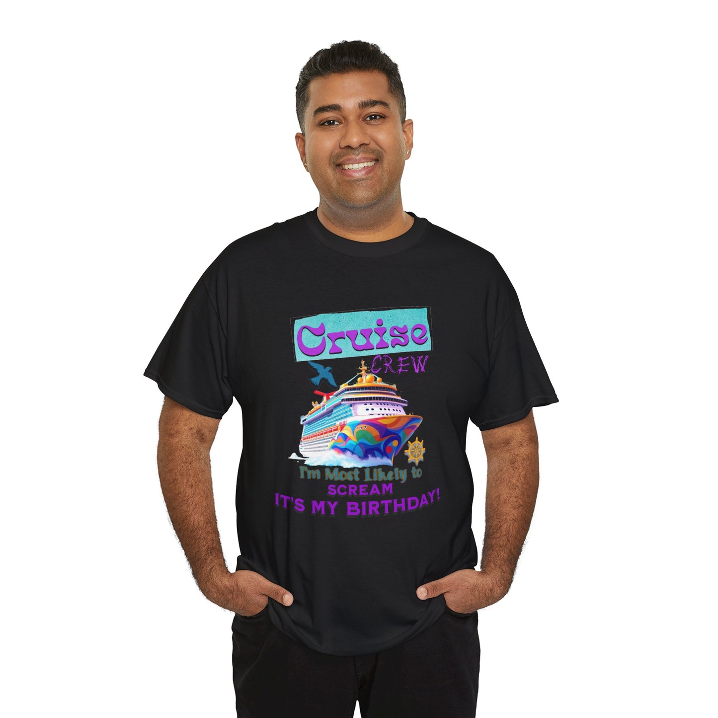 Cruise Crew Birthday T-Shirt, Vacation Shirt, Travel Tee, Fun Cruise Gift, Birthday Celebration Apparel for a Cruise Crew