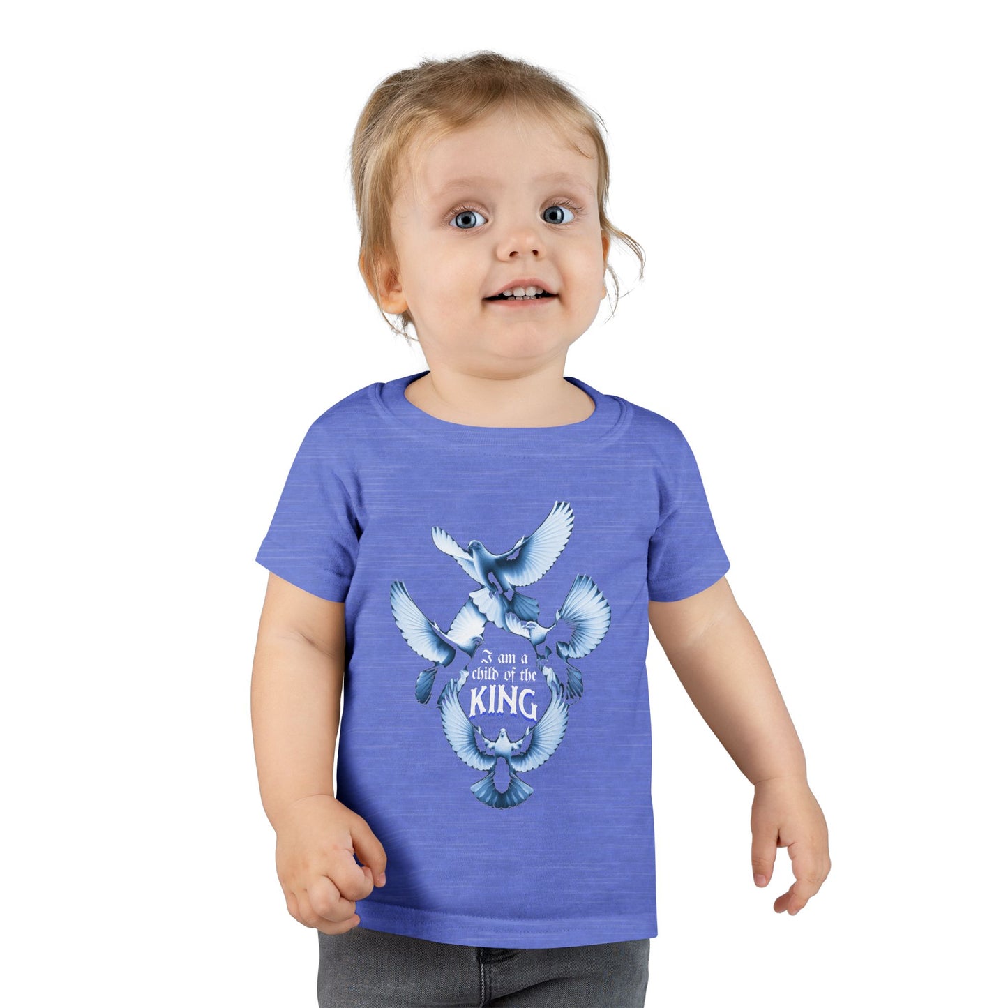 Toddler T-Shirt - "I Am a Child of the King" - Inspirational Tees for Toddlers, Religious T-Shirts for Infants and Toddlers