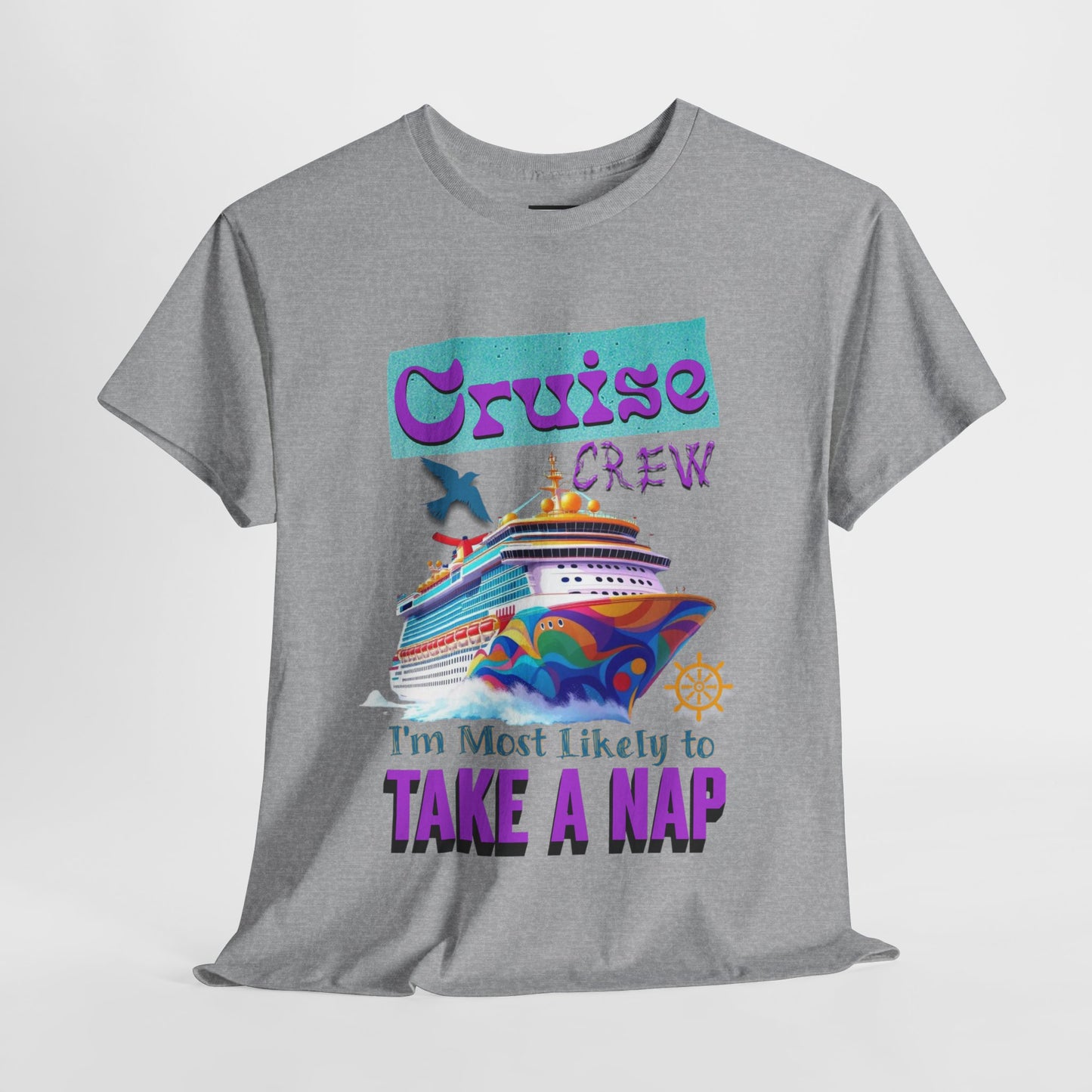 Cruise Crew Nap Tee, Unisex Cotton Shirt, Fun Cruise Vacation Apparel, Cruising Nautical Gift, Group Travel Outfit, Fun Cruise Shirt