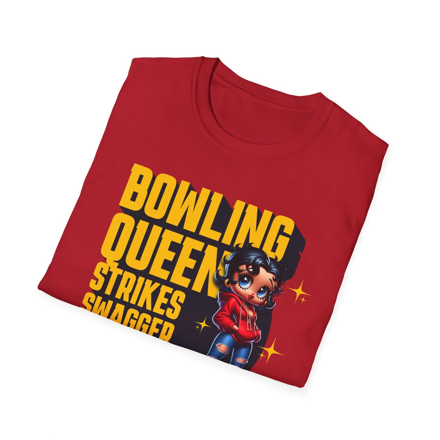 Betty Boop the Bowling Queen T-Shirt, Cute Betty Boop Shirt, Perfect Gift for a Bowler, Strikes Swagger & Beer