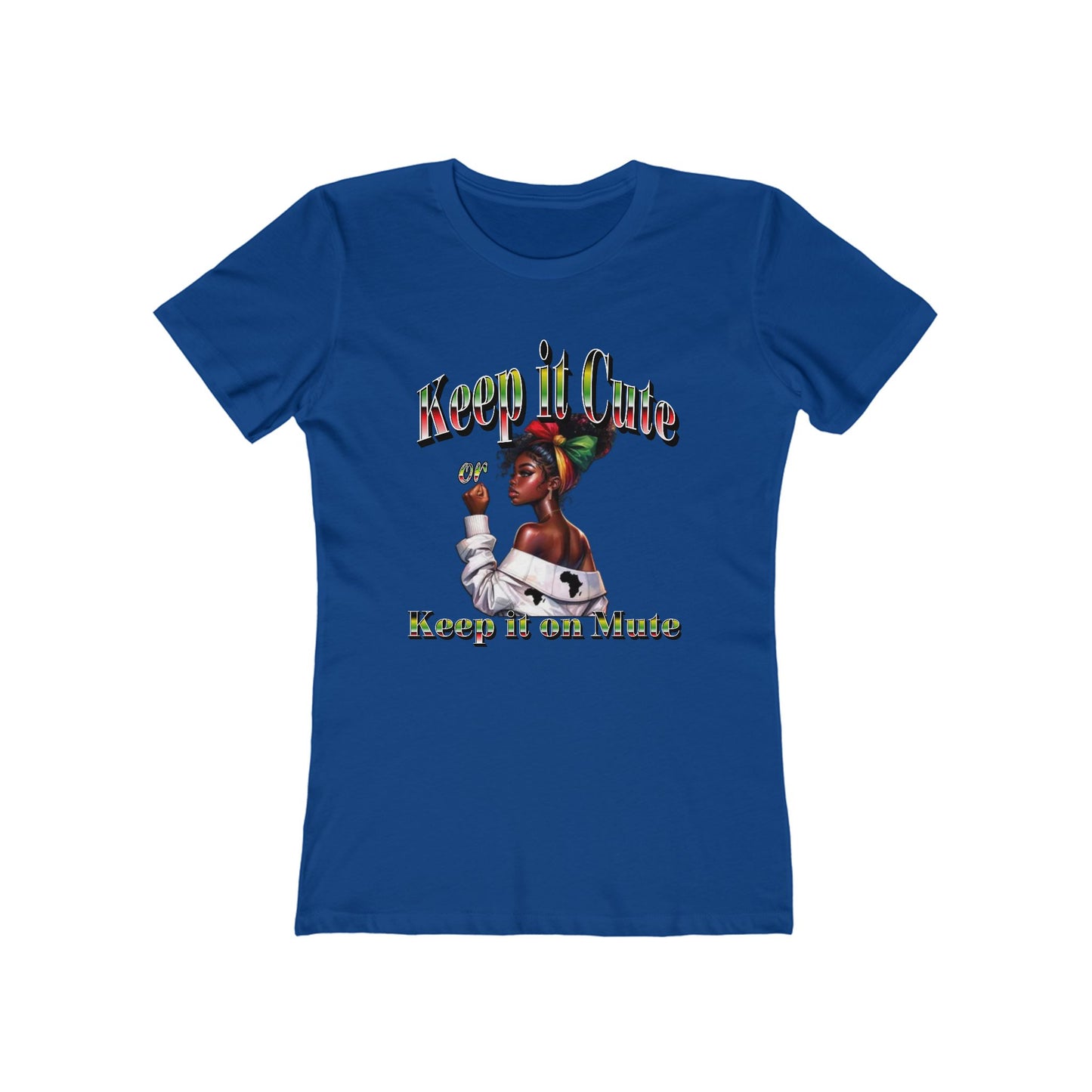 Keep It Cute Women's Boyfriend Tee - Stylish Graphic T-Shirt for Everyday Wear, Keep it Cute or Keep it On Mute T-Shirt,
