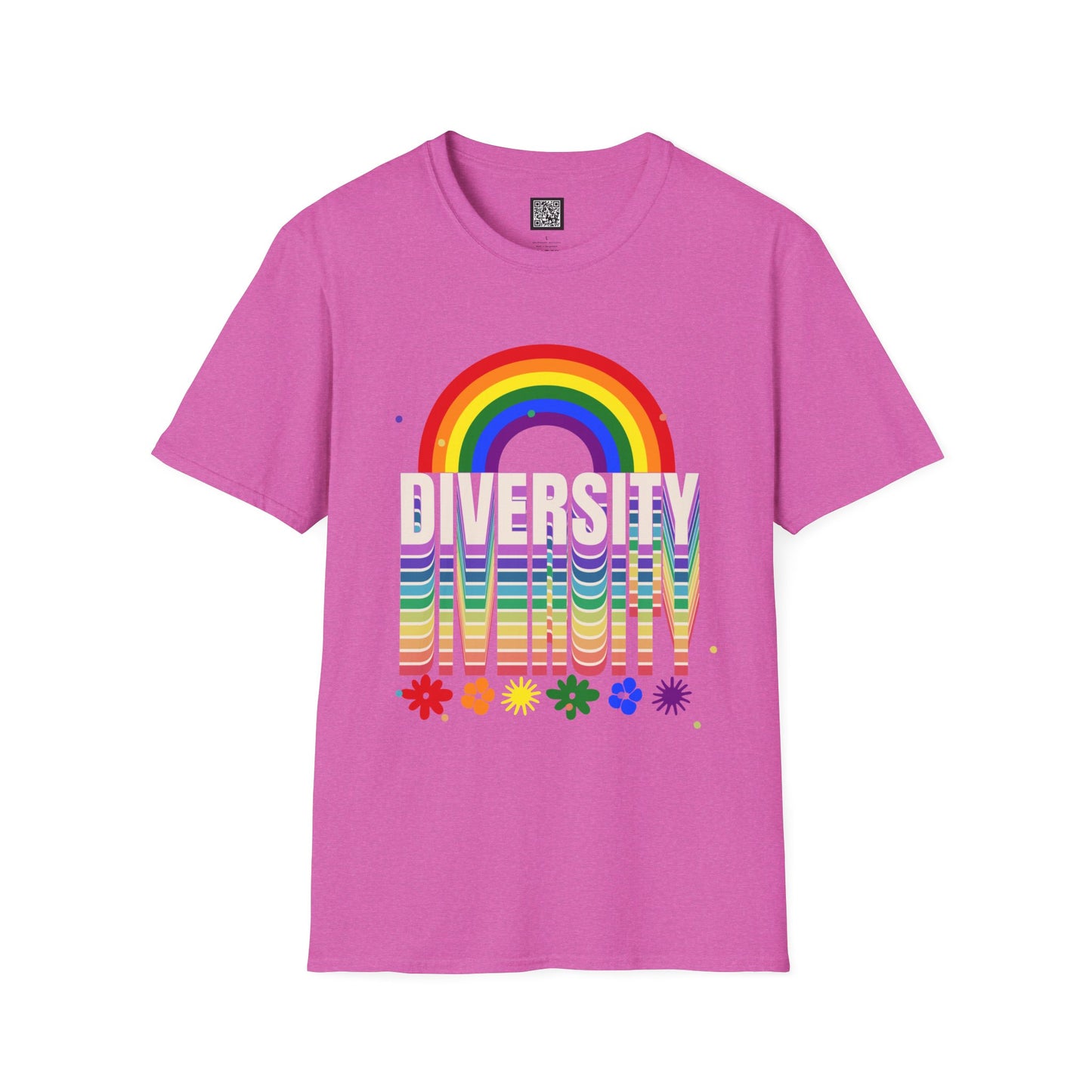 Rainbow Diversity Unisex Softstyle T-Shirt, LGBTQ+ Pride Apparel, WEHO Inclusive Gift, Casual Wear, Colorful Tee for Pride Celebrations