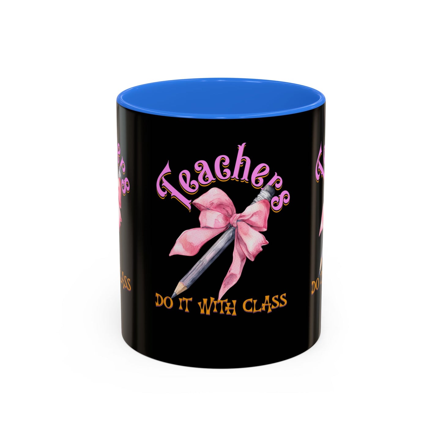 Colorful Mugs (11oz, 15oz), Teacher Appreciation Gift, Cute Gift for Teachers, Coffee Mug for Teachers, Coquette Bow Coffee Mug
