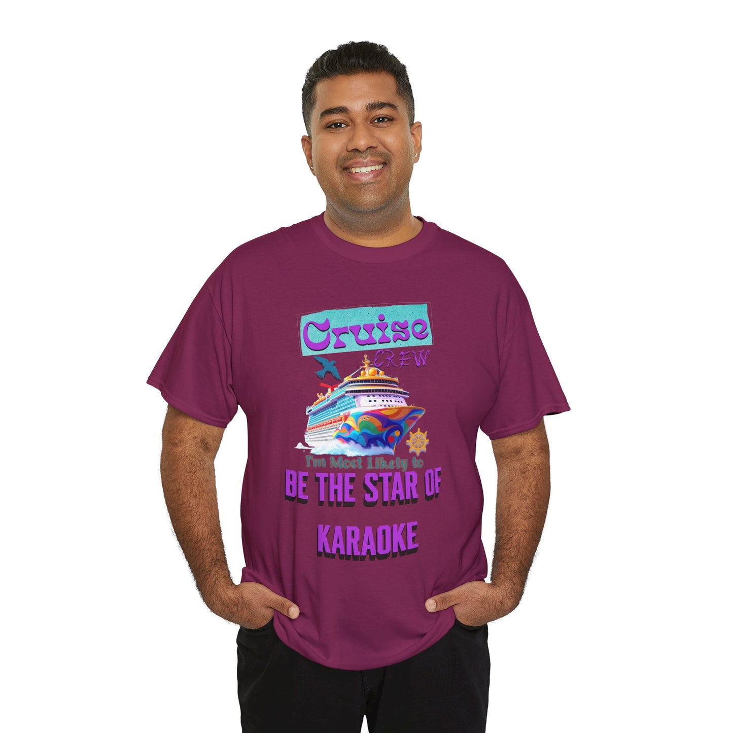 Cruising Karaoke Unisex Tee - Fun Cruise Travel Shirt, Cruise Vacation Outfit, Cruise Summer Party Gear, Gift for Cruise Lovers, Funny Shirt