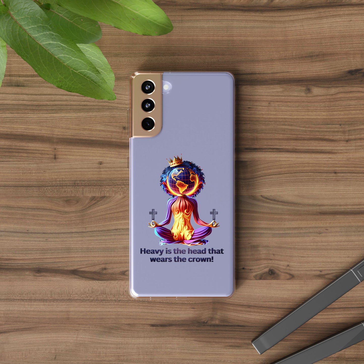 "Heavy is the Head" Clear Cellphone Case Cases, Inspirational Cellphone Case for iPhone and Samsung Phones, Custom Cellphone Case