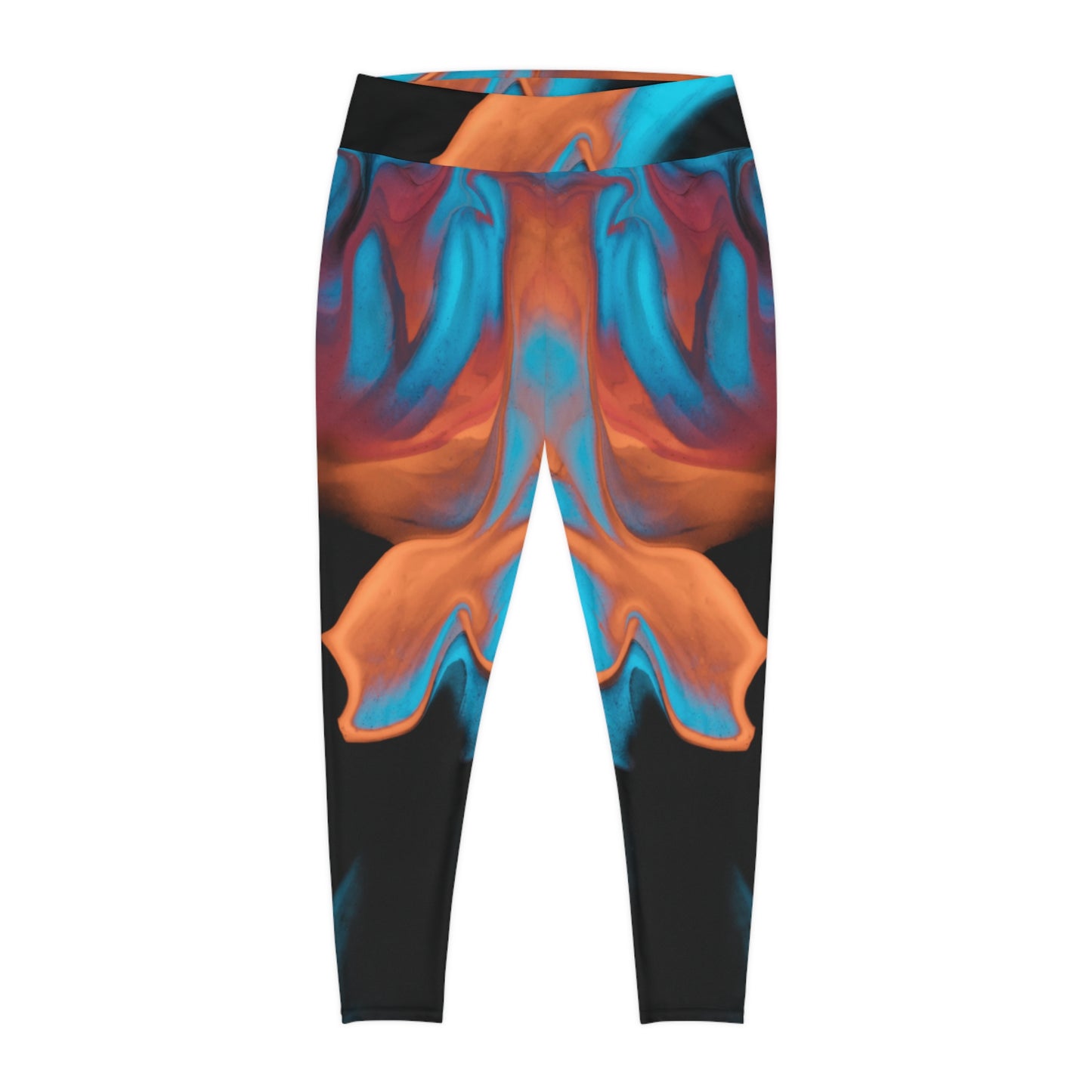Plus Size Yoga Leggings - Vibrant Abstract Design for Comfort and Style, 2XL to 6XL Cute and Comfortable Leggings, Plus Size Fitness Pants