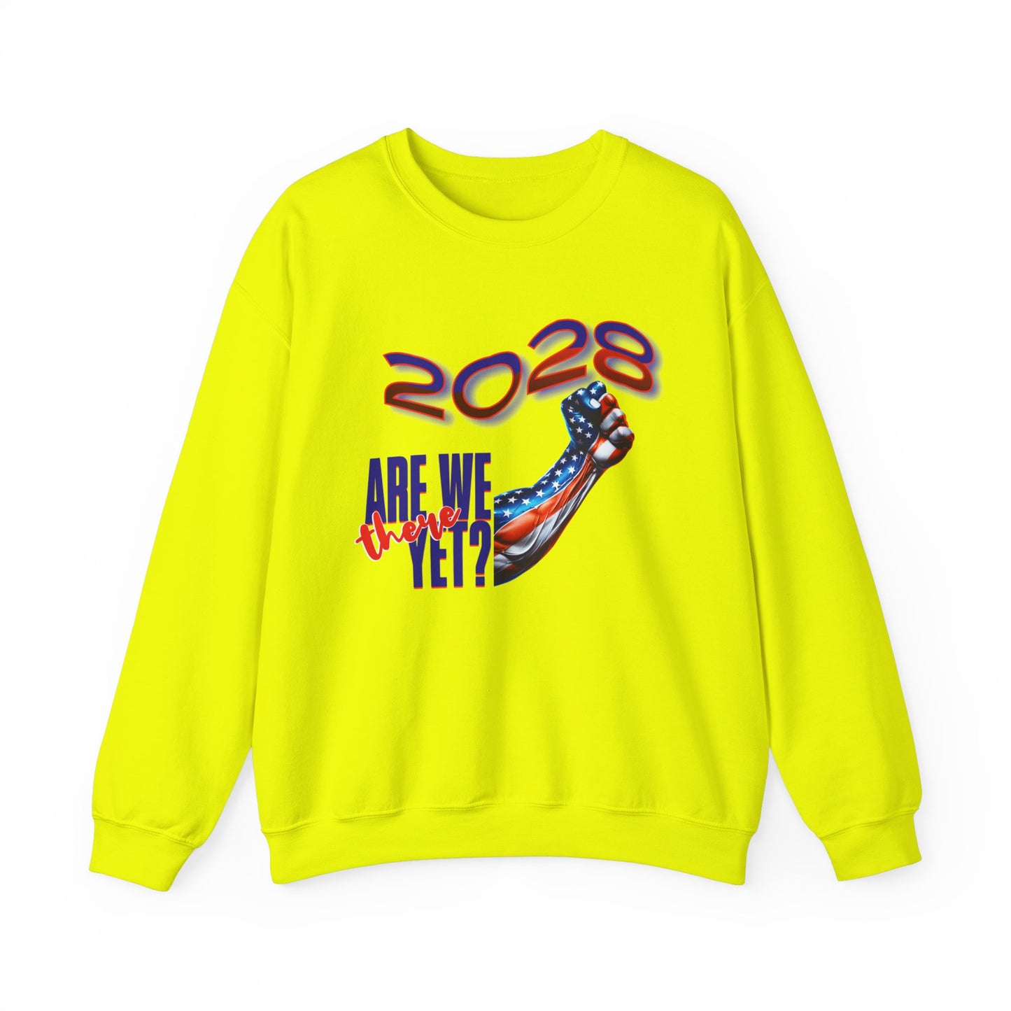 Are We There Yet 2028? - Patriotic Determination Design, American Flag Art, Political Statement Graphic Shirt, Activism and Patriotism Tees