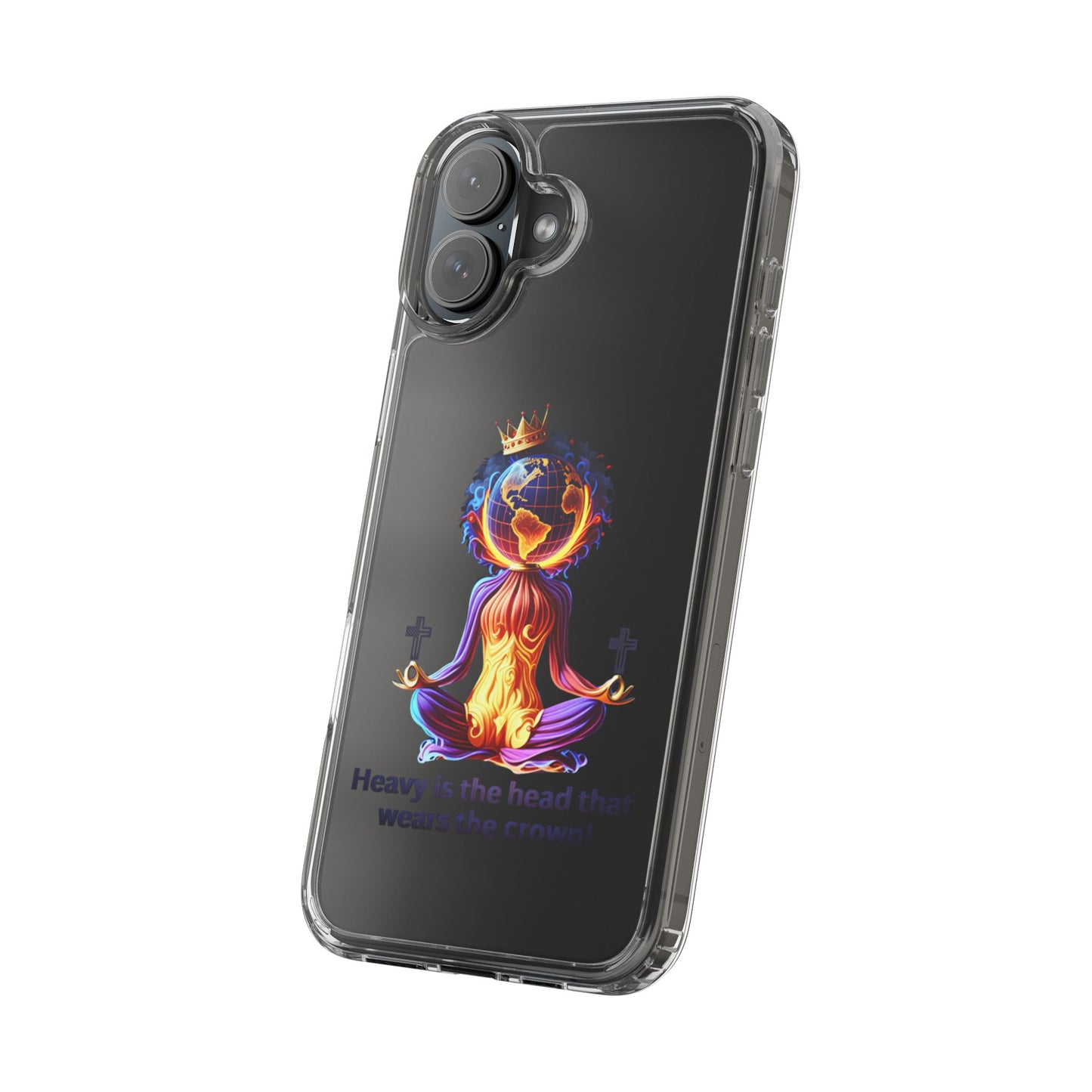 "Heavy is the Head" Clear Cellphone Case Cases, Inspirational Cellphone Case for iPhone and Samsung Phones, Custom Cellphone Case