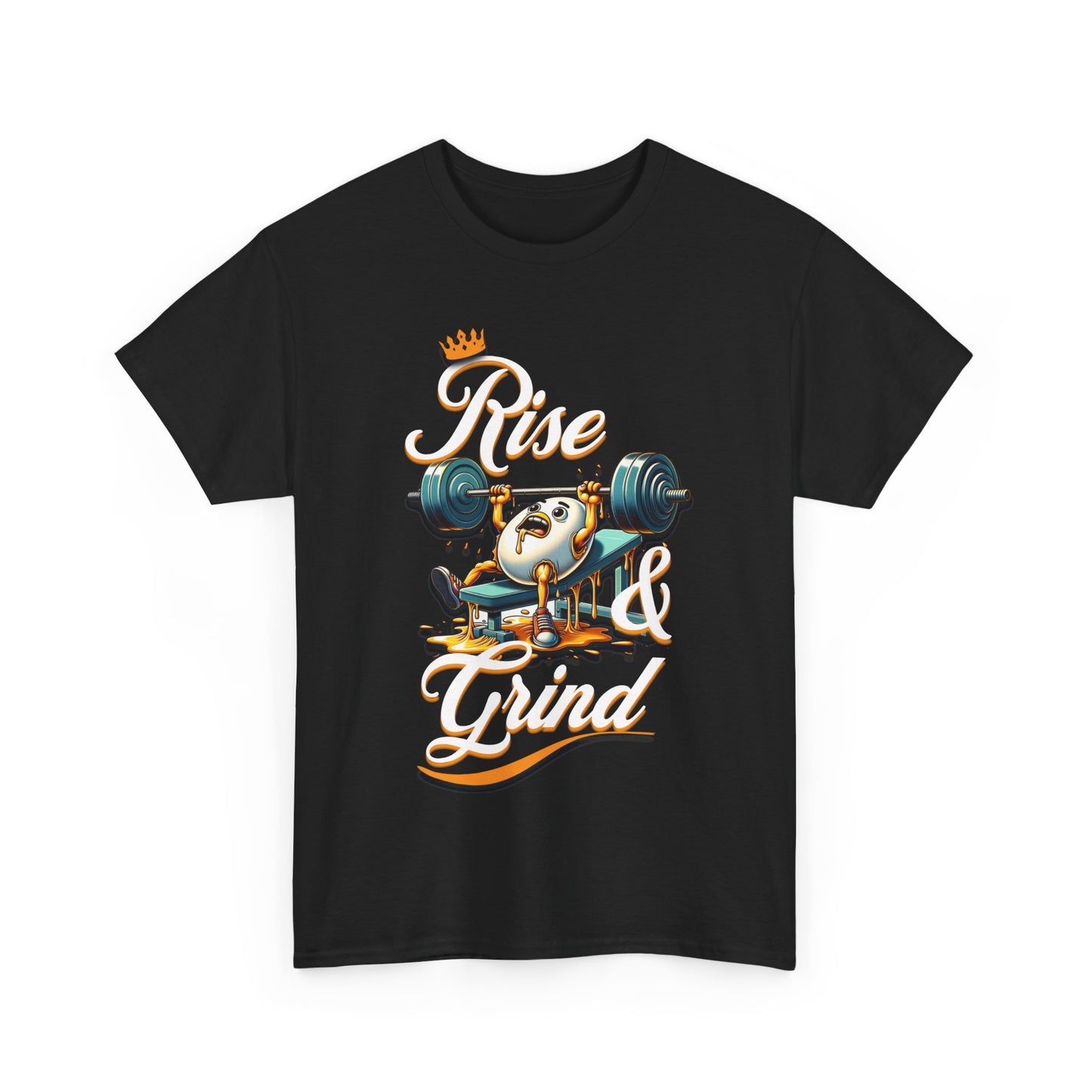 Egg-cellent Grind T-Shirts, Rise & Grind Gym Motivational Unisex Tee, Humorous T-Shirt for Fitness Enthusiasts, Motivational Cute Fitness T-Shirt