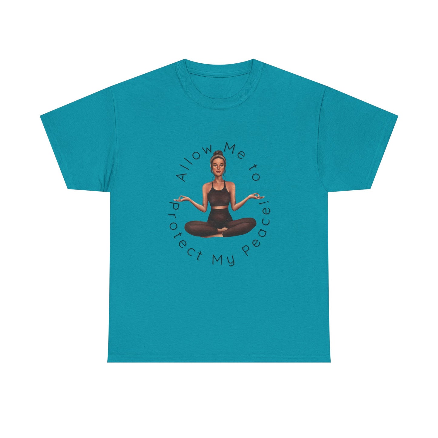 Protect My Peace Yoga Art, Serenity Yoga T-Shirt, Yoga Instructor Shirt, T-Shirt Gift for Yoga Instructor, Gift for Yoga Enthusiast, Fitness Instructor Gift