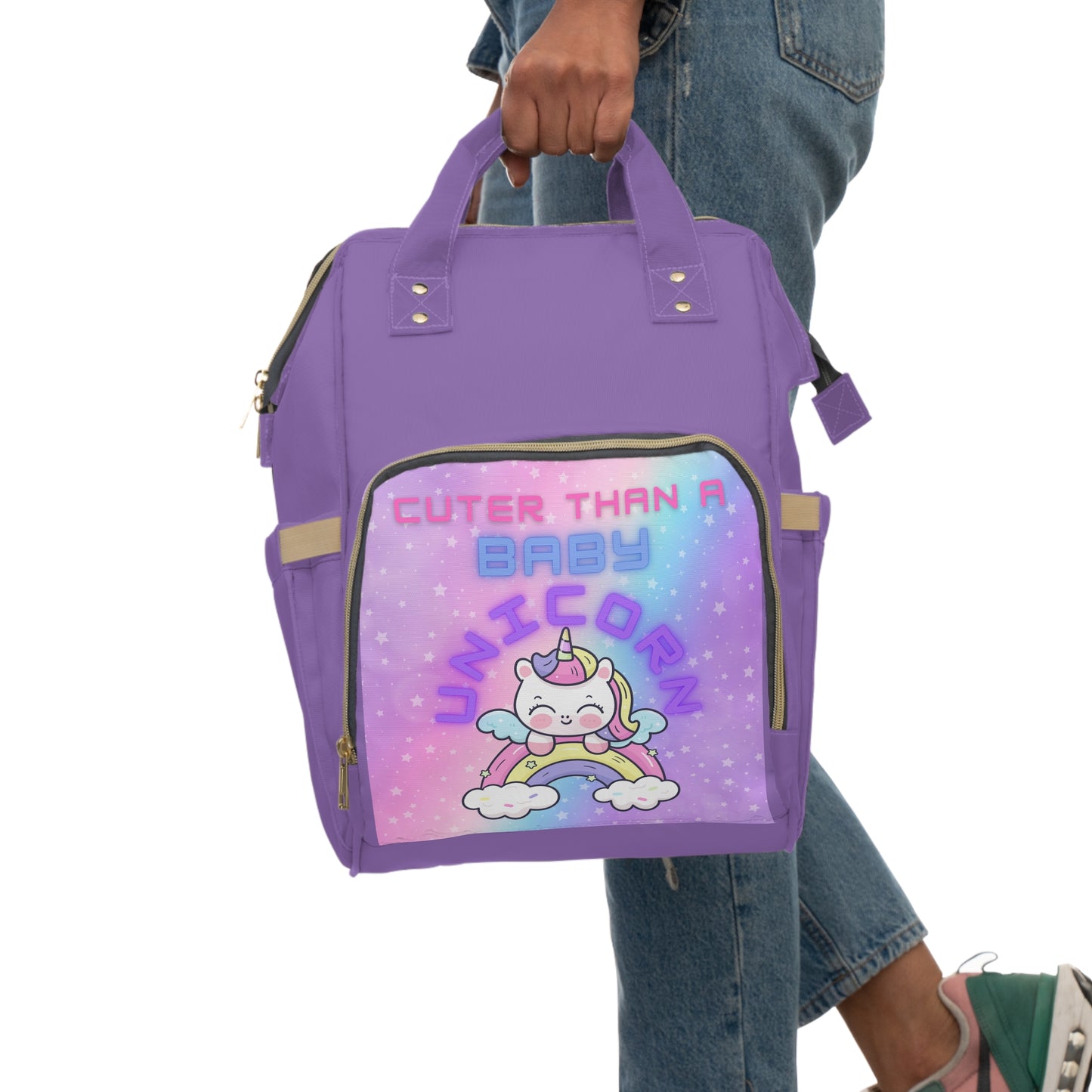 Cuter Than a Baby Unicorn Multifunctional Diaper Backpack, Perfect Gift for a Newborn Baby,