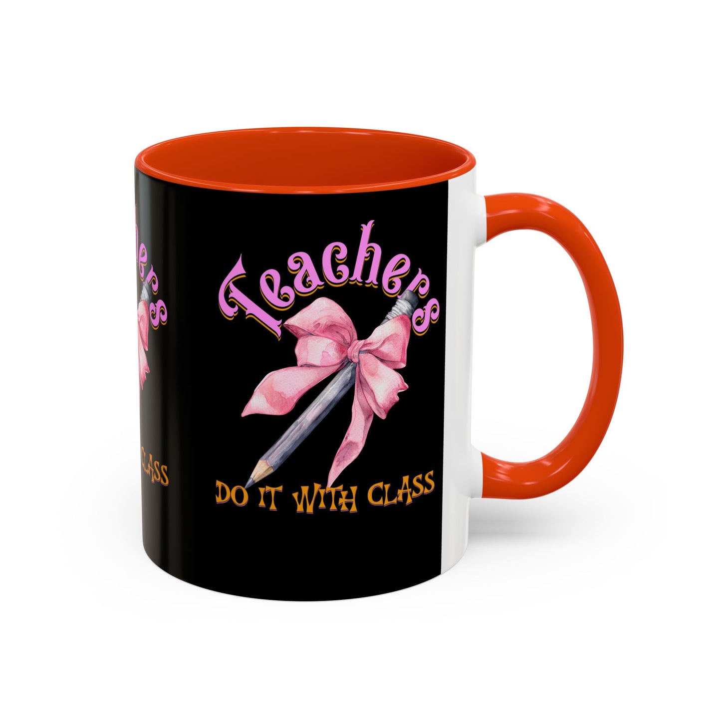 Colorful Mugs (11oz, 15oz), Teacher Appreciation Gift, Cute Gift for Teachers, Coffee Mug for Teachers, Coquette Bow Coffee Mug