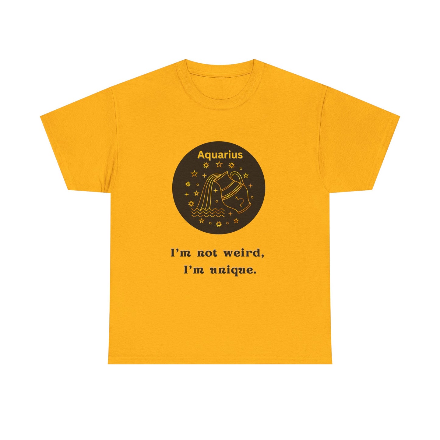 Aquarius T-Shirt, Aquarius Horoscope Gifts, Birth Month Gifts, Zodiac Sign T-Shirt Gifts, Astrology T-Shirt, Unisex Heavy Cotton Tee