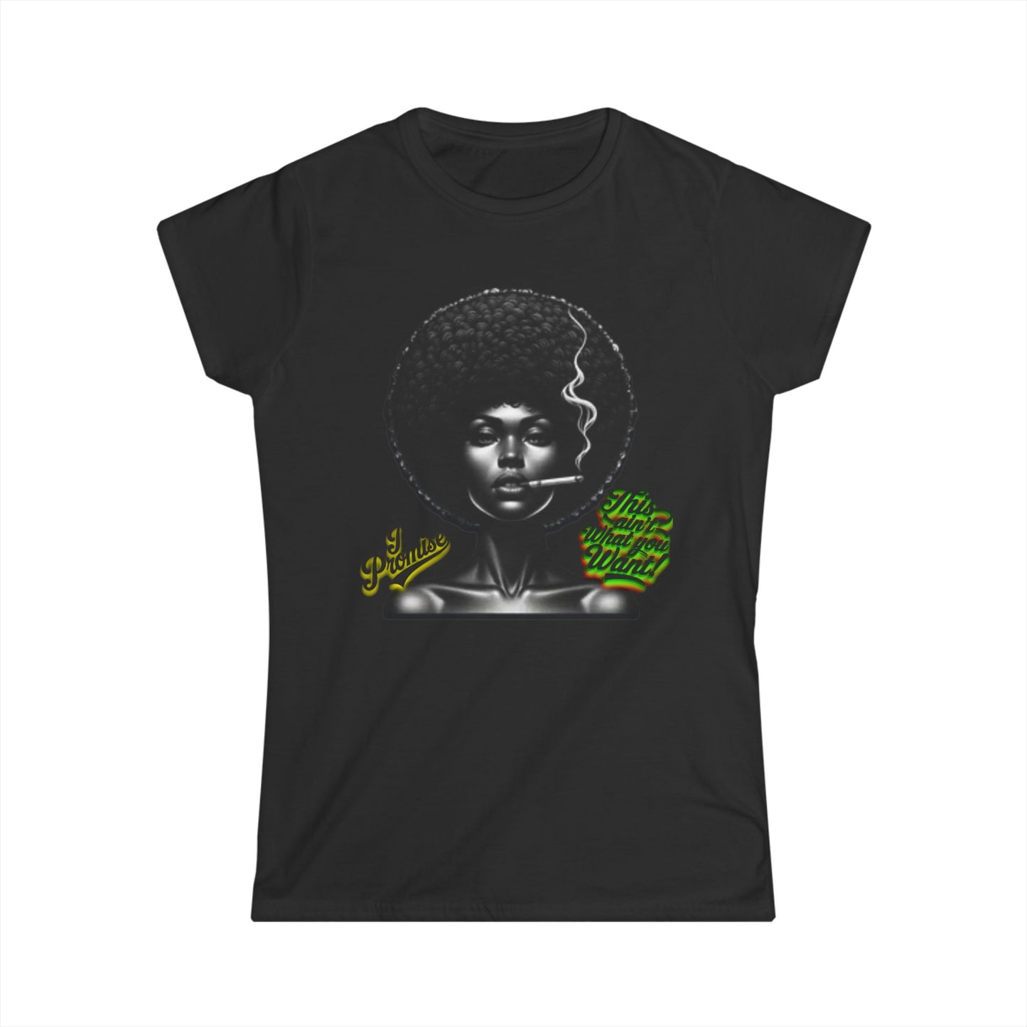 Black Woman Graphic Tee - "I Promise This Ain’t What You Want", Melanin T-Shirts for Black Women, 92% Black Women Shirts, Black Girl Magic Tee