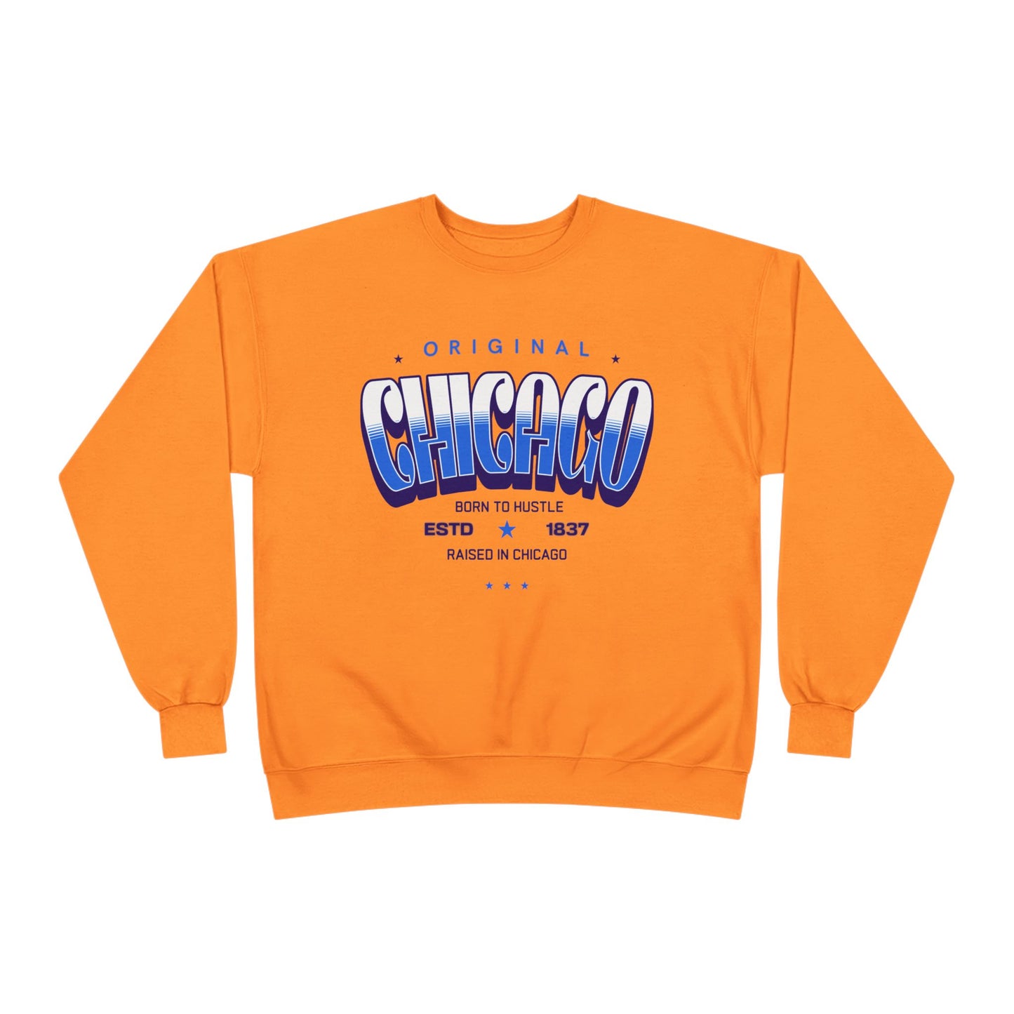 Chicago Hustle EcoSmart Crewneck Sweatshirt, Unisex Sweatshirt, Gift for Chicago Lovers, Trendy Streetwear, Casual Wear, Cozy Sweatshirt