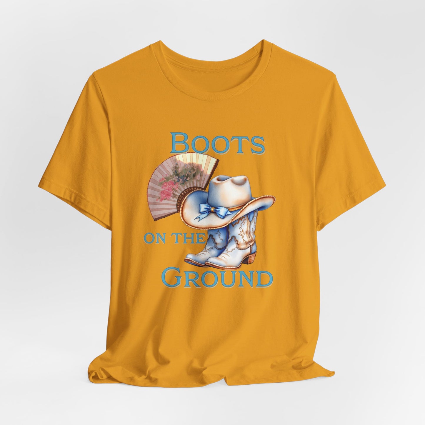 Cowboy Boots Graphic Tee - "Boots on the Ground" Inspired Design, Unisex Shirt for Men and Women, Country Music Lover Tees