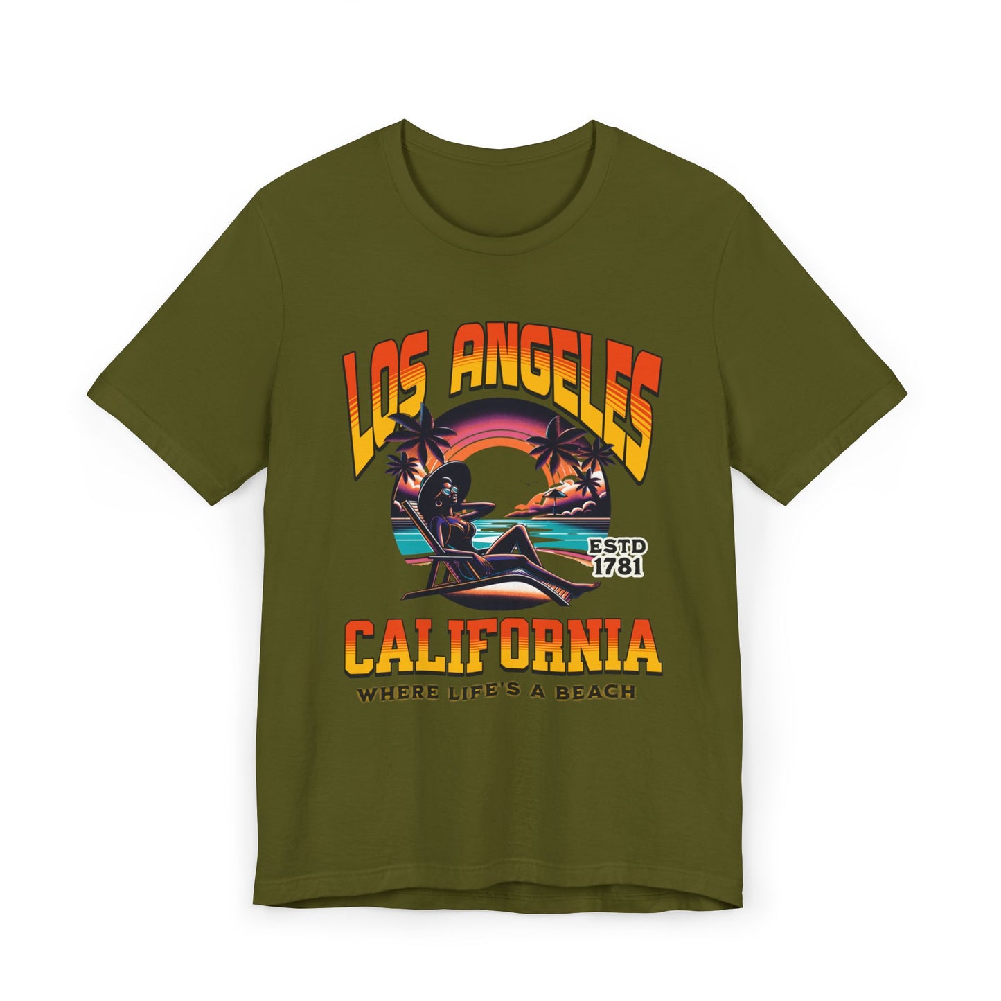 Los Angeles Vibes – “Where Life’s a Beach” Tee, Los Angeles Style Clothing, Beach Style T-Shirt, Rep Your City Los Angeles