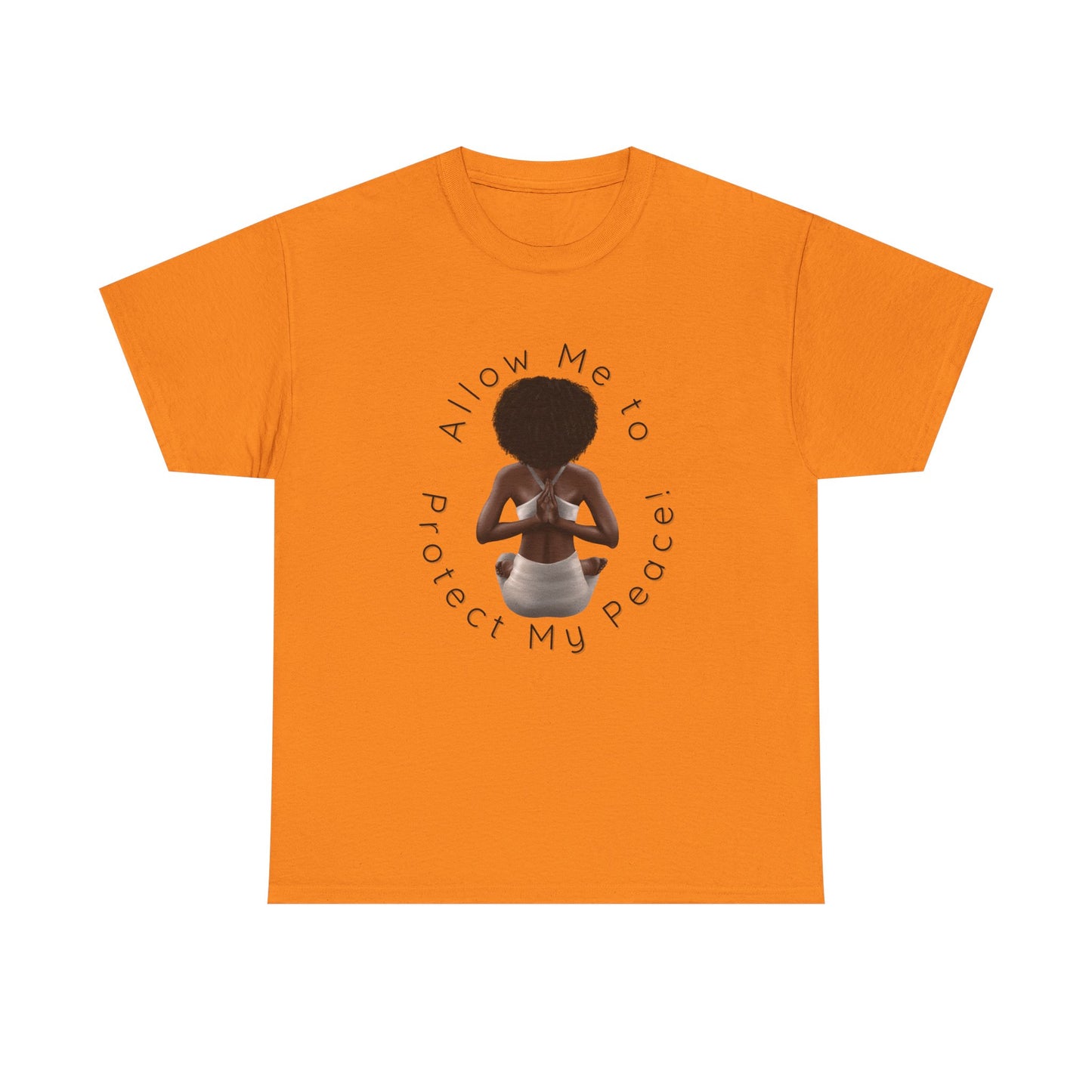 Protect My Peace Yoga Art - Afrocentric Serenity T-Shirt, Black History Month Shirts, T-Shirt Gift for Black Women, Gift for Yoga Enthusiast