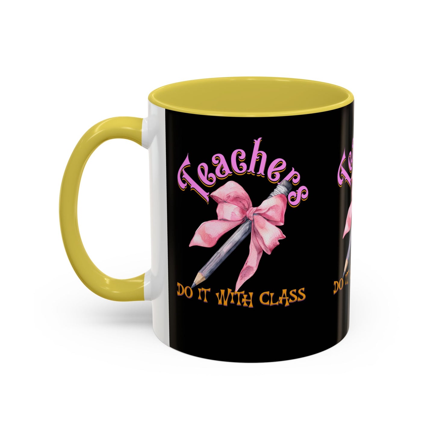 Colorful Mugs (11oz, 15oz), Teacher Appreciation Gift, Cute Gift for Teachers, Coffee Mug for Teachers, Coquette Bow Coffee Mug