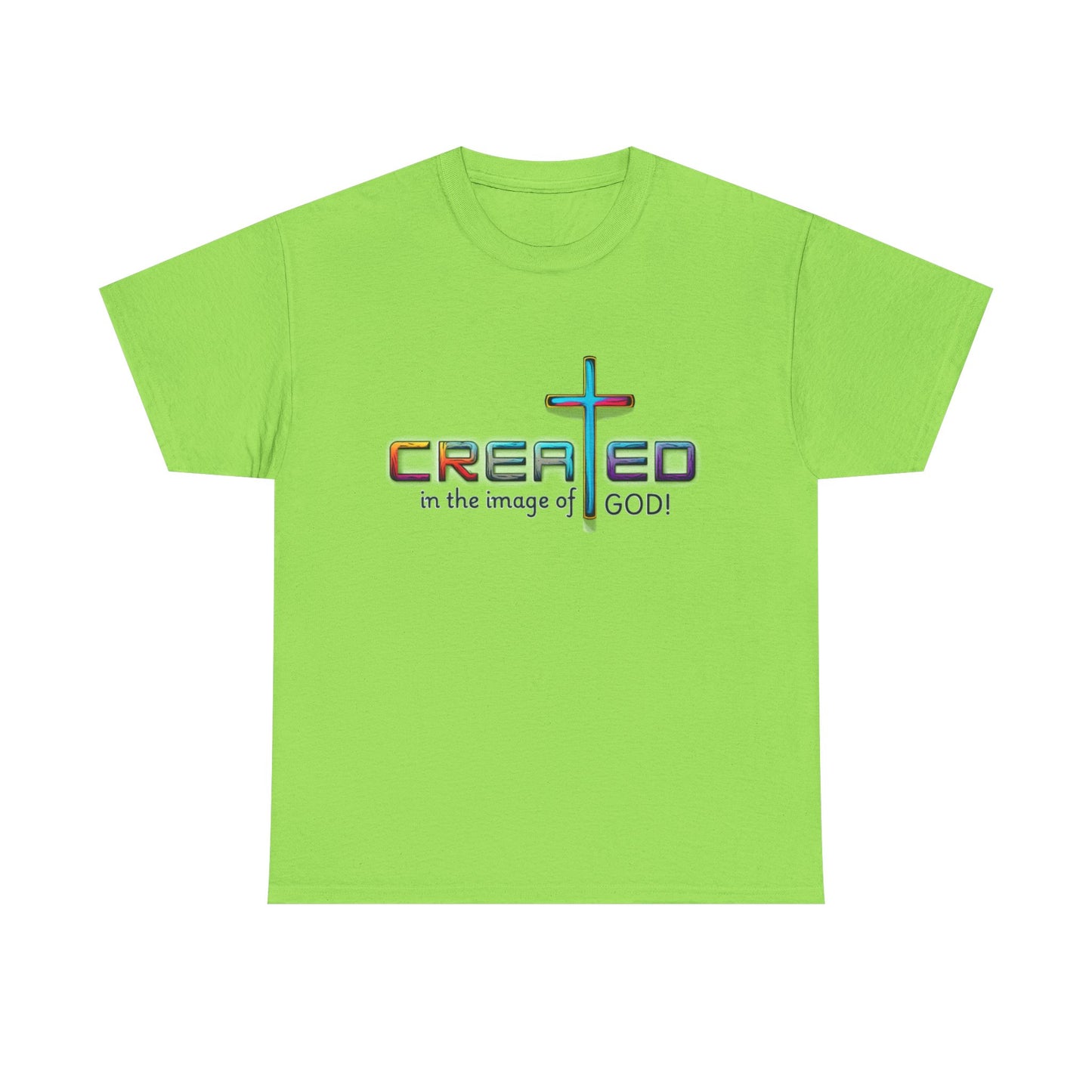 Religious T-Shirt, Inspirational Shirt, Unisex Christian Apparel, Jesus T-Shirt to Motivate, Christian T-Shirt, Created in His Image, God is