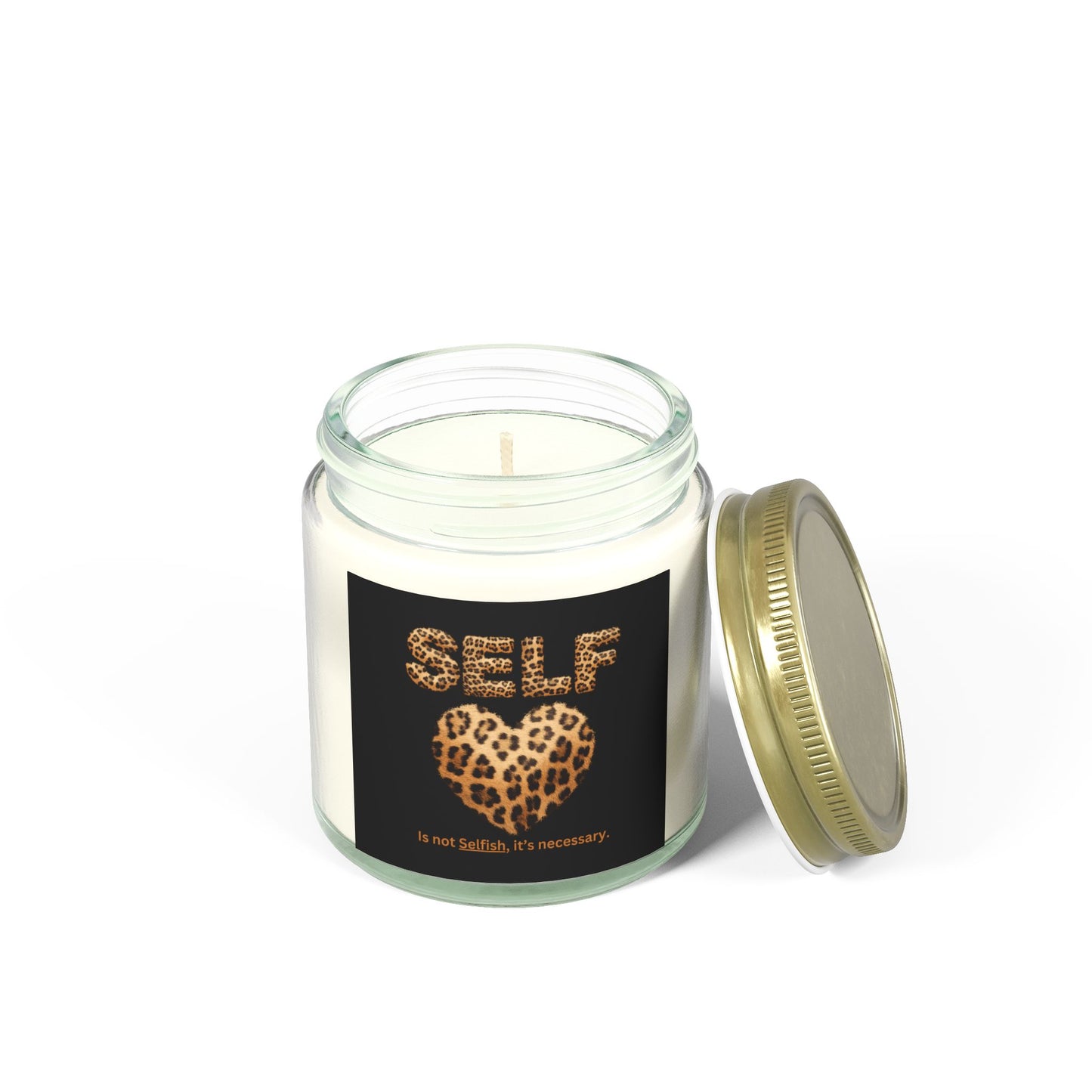 Self-Love Is Not Selfish, It's Necessary Scented Candles, Coconut Apricot Wax (4oz, 9oz)