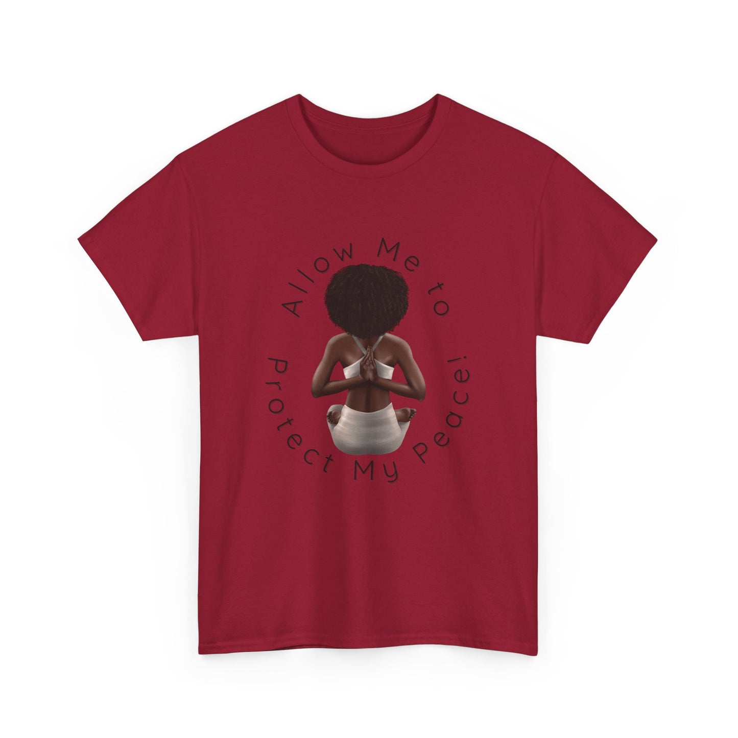 Protect My Peace Yoga Art - Afrocentric Serenity T-Shirt, Black History Month Shirts, T-Shirt Gift for Black Women, Gift for Yoga Enthusiast
