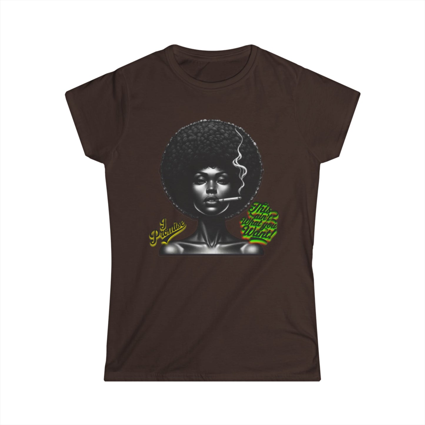 Black Woman Graphic Tee - "I Promise This Ain’t What You Want", Melanin T-Shirts for Black Women, 92% Black Women Shirts, Black Girl Magic Tee