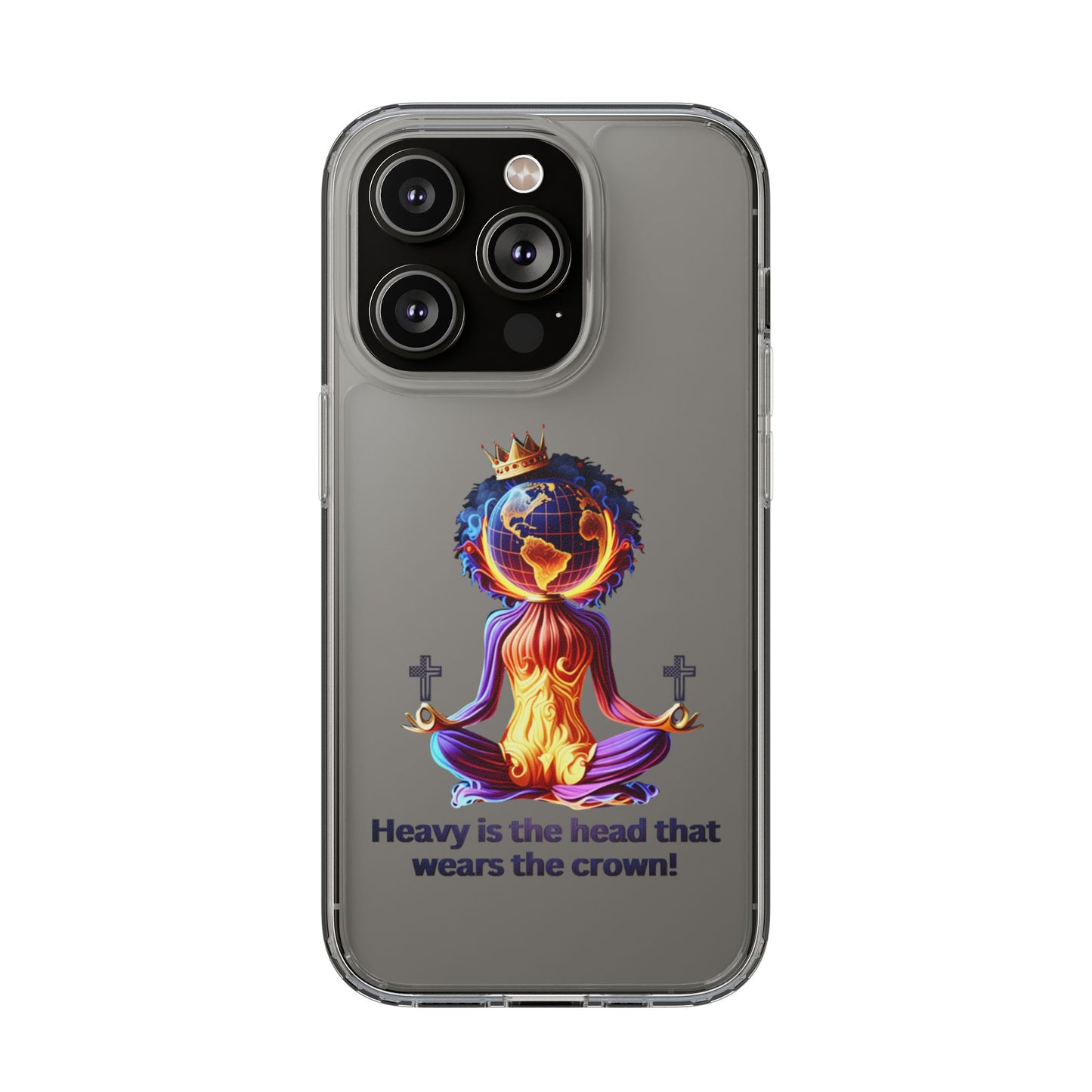 "Heavy is the Head" Clear Cellphone Case Cases, Inspirational Cellphone Case for iPhone and Samsung Phones, Custom Cellphone Case