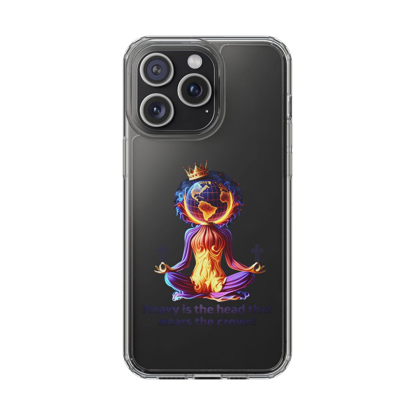 "Heavy is the Head" Clear Cellphone Case Cases, Inspirational Cellphone Case for iPhone and Samsung Phones, Custom Cellphone Case