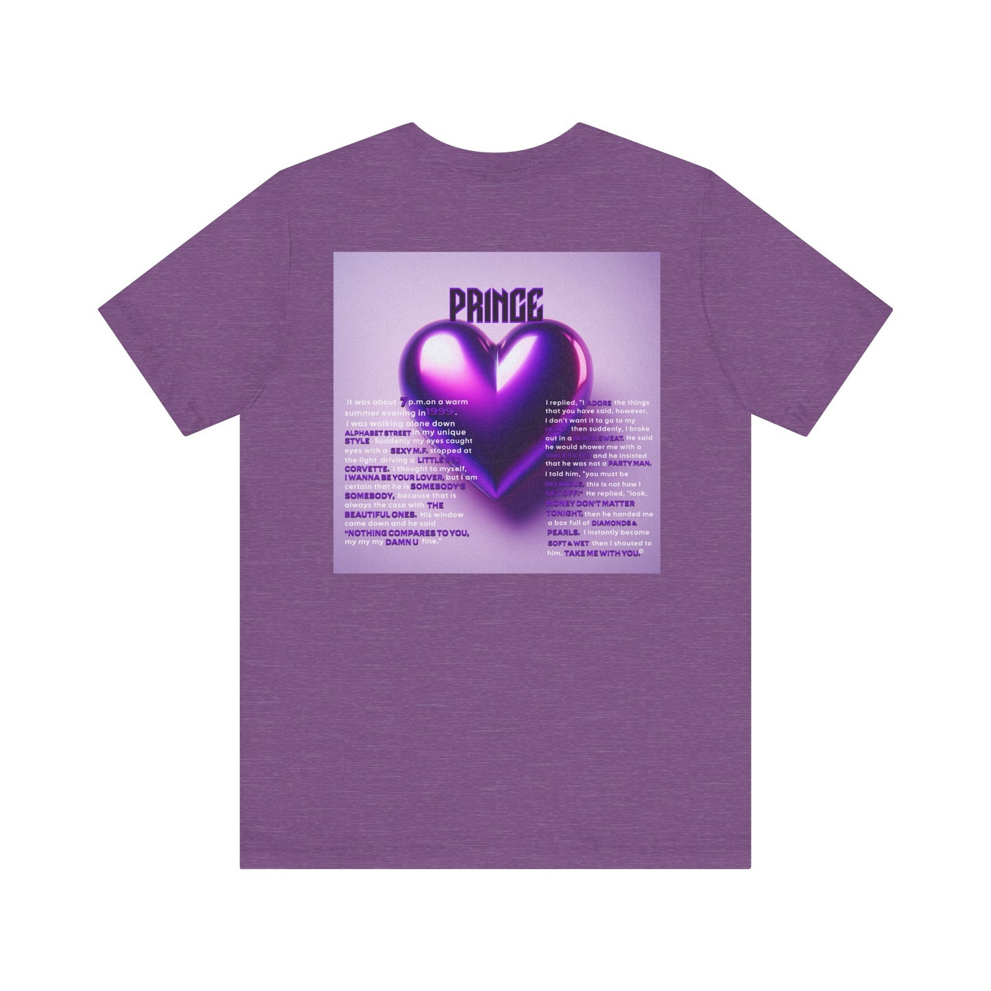 Prince Tribute Unisex Tee - Stylish Band Shirt, Music Lover Gift, Festival Wear, Retro Fashion, Unique Graphic Tee, Prince Song Collaboration