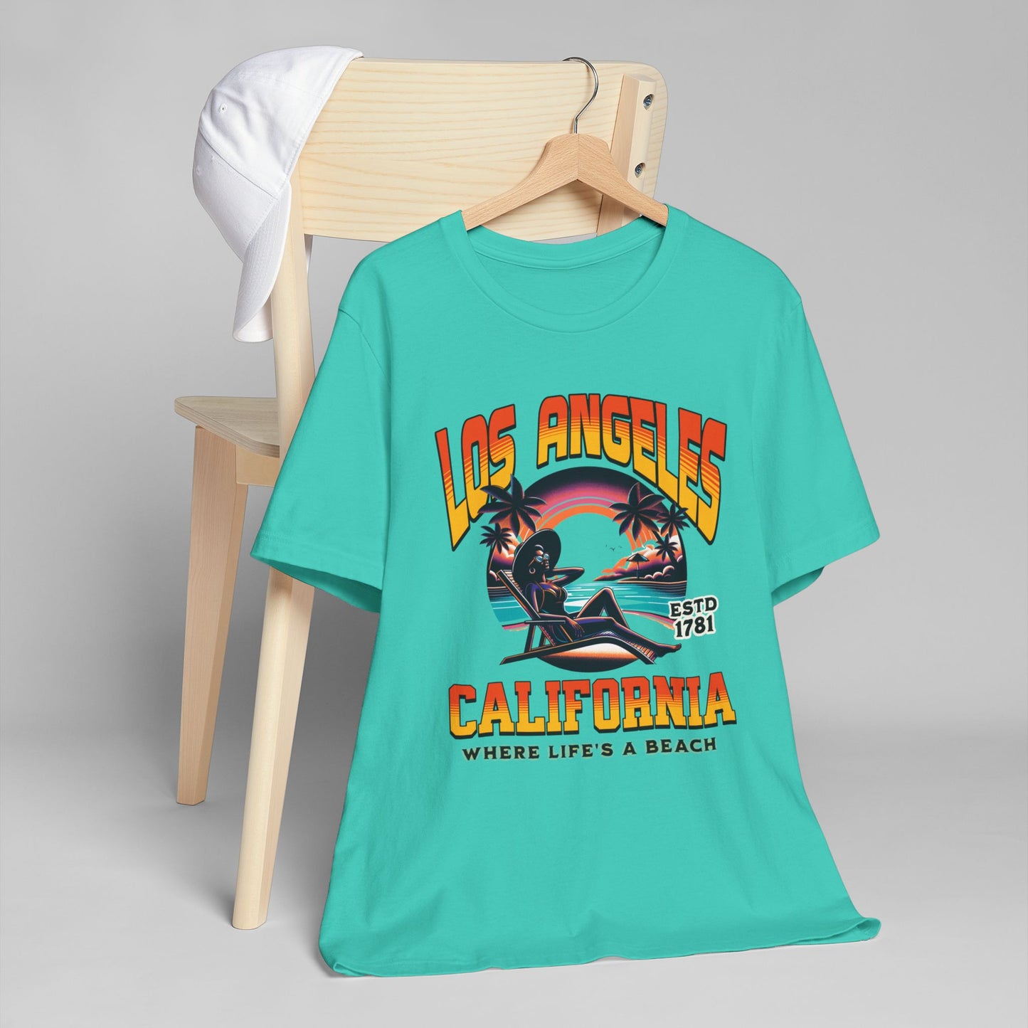 Los Angeles Vibes – “Where Life’s a Beach” Tee, Los Angeles Style Clothing, Beach Style T-Shirt, Rep Your City Los Angeles
